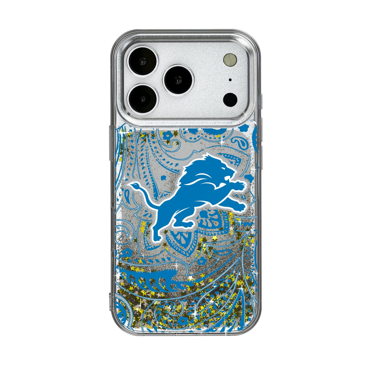 Detroit Lions Paisley Glitter Phone Case for Apple iPhone 17 Series 1