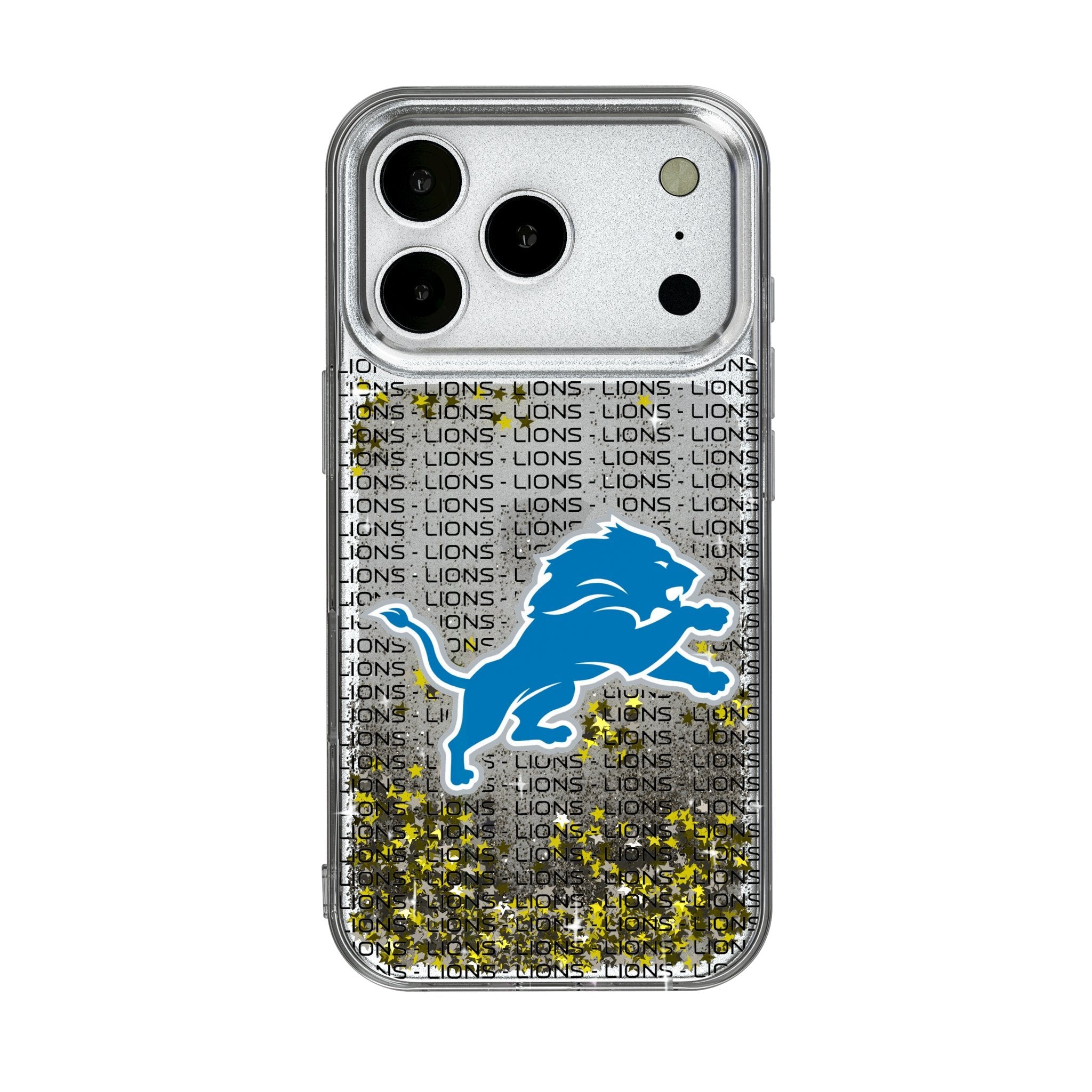 Detroit Lions Text Backdrop Glitter Phone Case for Apple iPhone 17 Series 1
