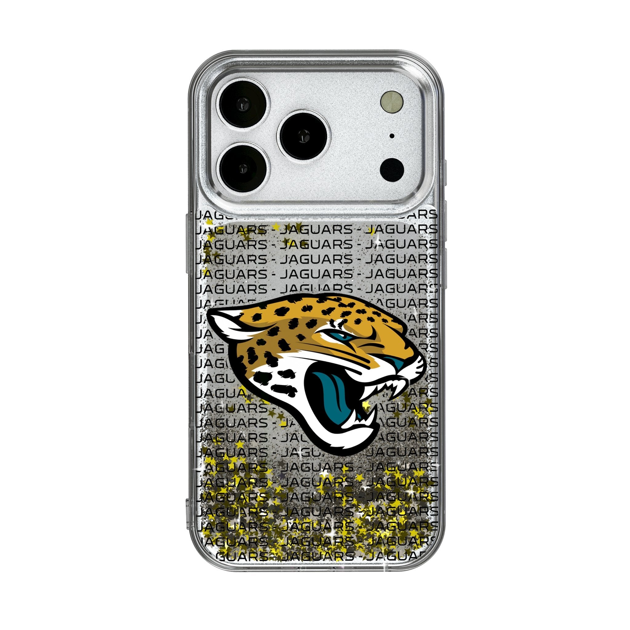 Jacksonville Jaguars Text Backdrop Glitter Phone Case for Apple iPhone 17 Series 1