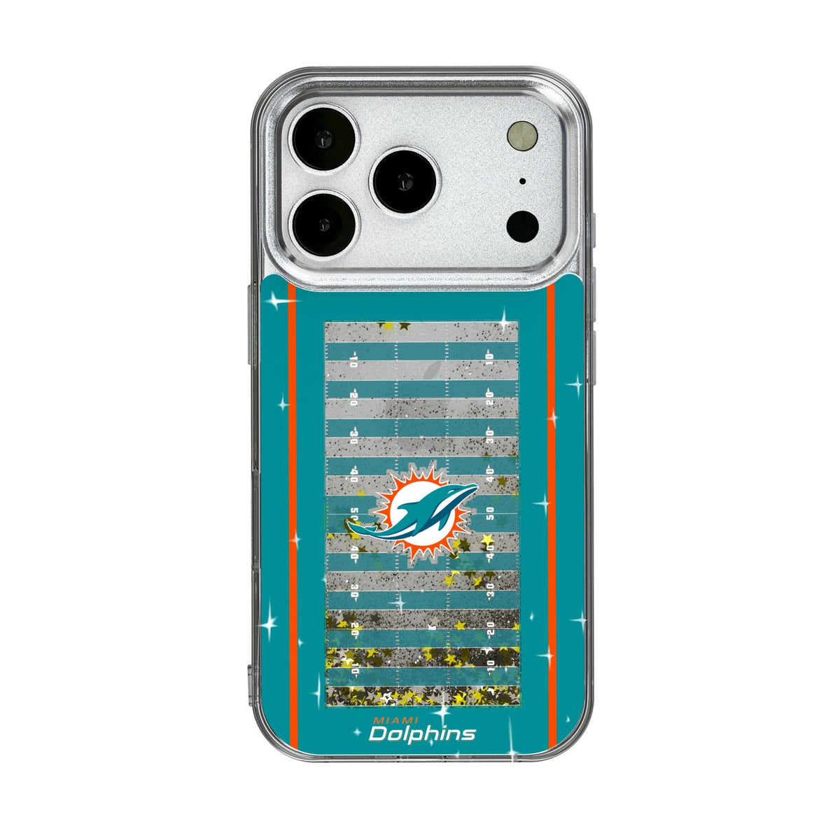 Miami Dolphins Field Glitter Phone Case for Apple iPhone 17 Series 1