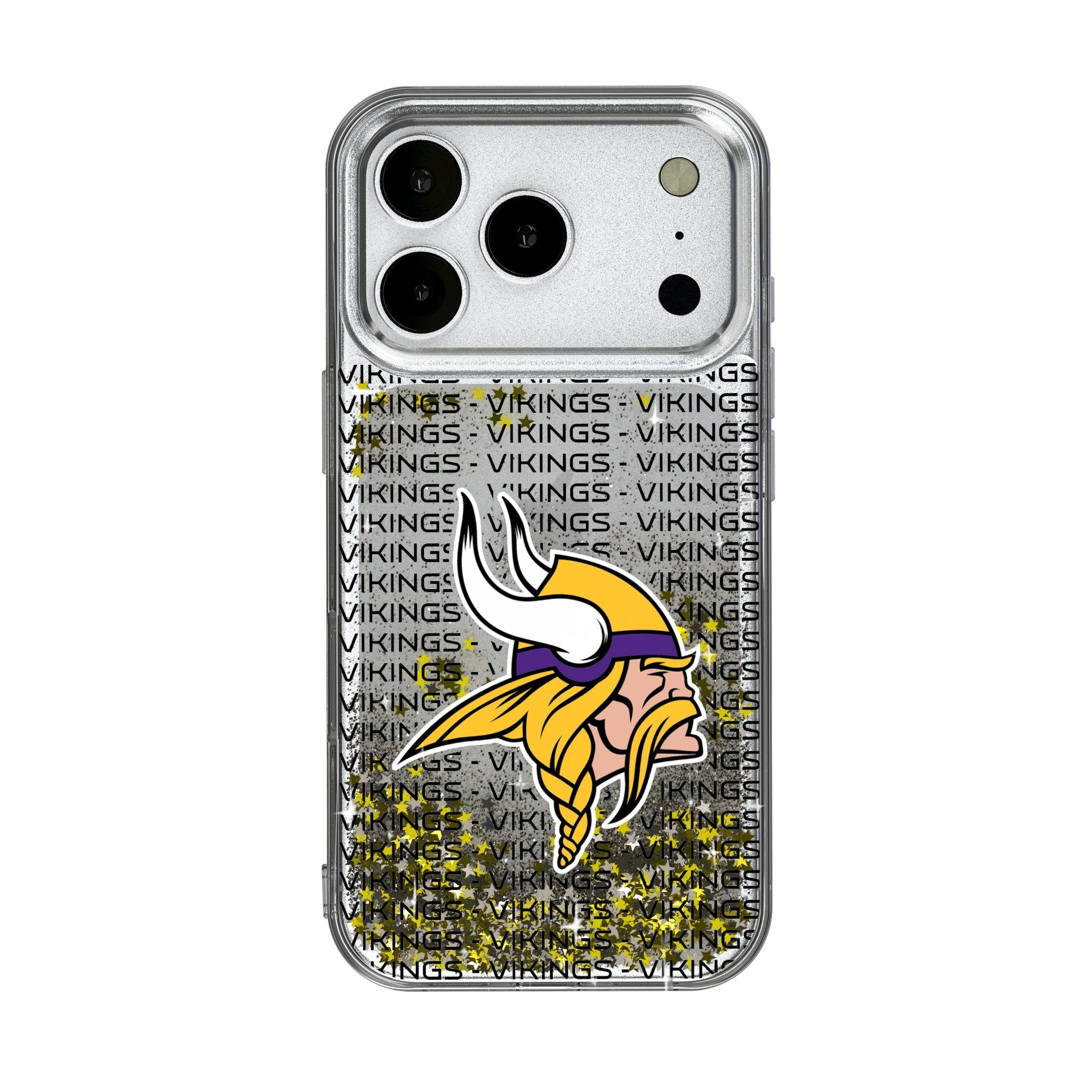 Minnesota Vikings Text Backdrop Glitter Phone Case for Apple iPhone 17 Series 1