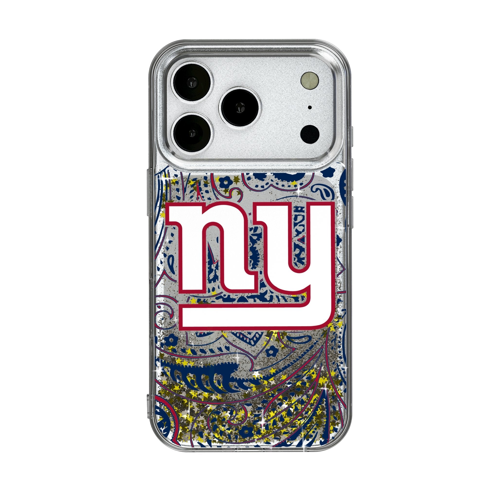 New York Giants Paisley Glitter Phone Case for Apple iPhone 17 Series