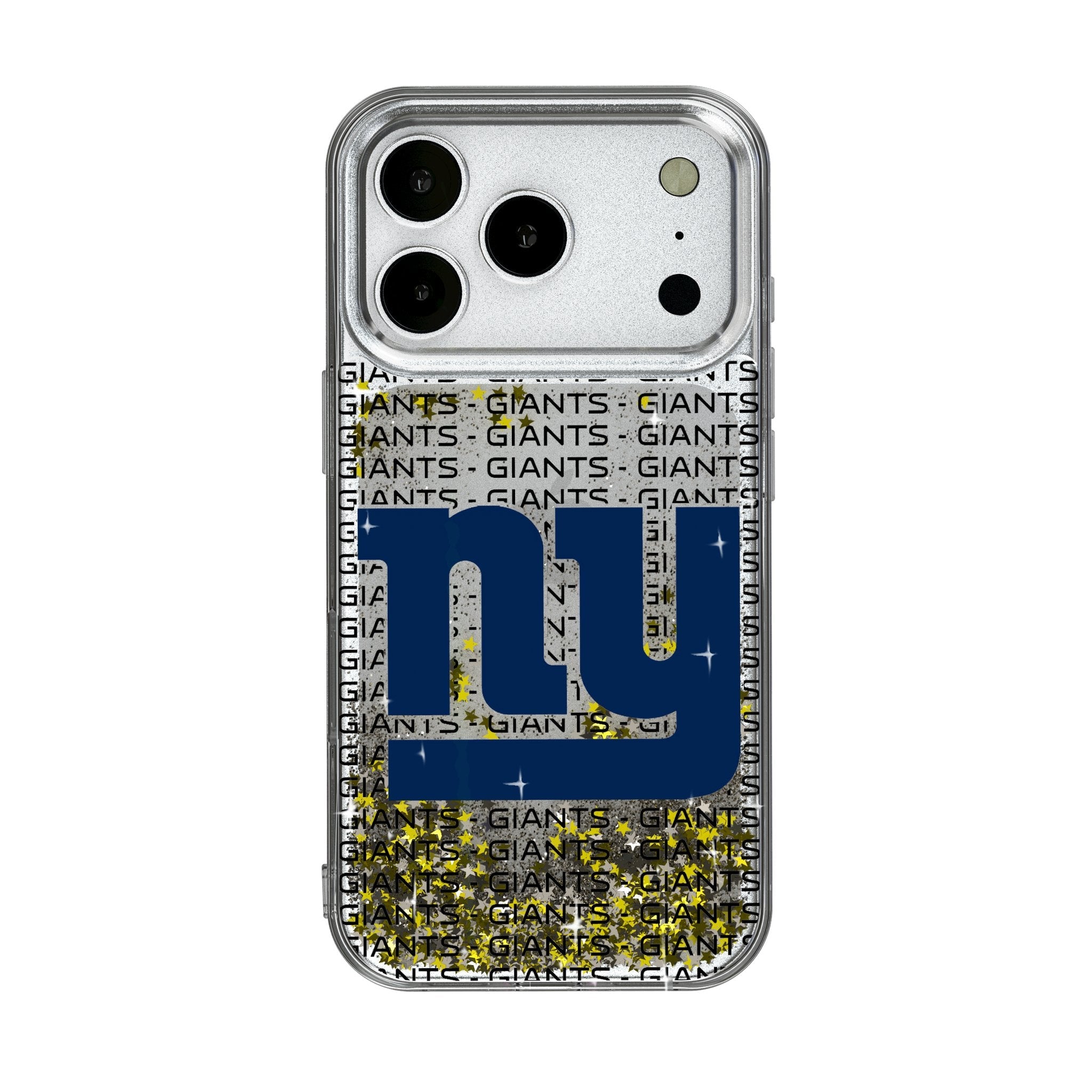 New York Giants Text Backdrop Glitter Phone Case for Apple iPhone 17 Series