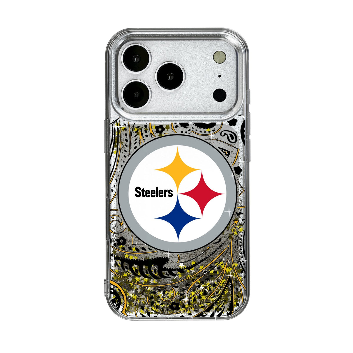 Pittsburgh Steelers Paisley Glitter Phone Case for Apple iPhone 17 Series