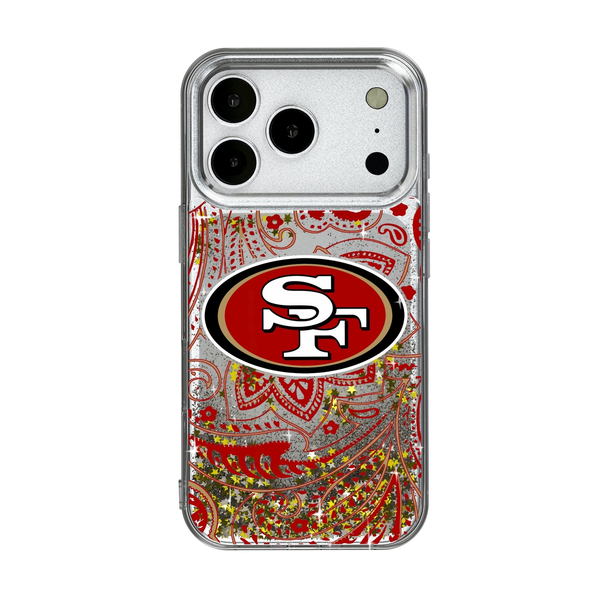 San Francisco 49ers Paisley Glitter Phone Case for Apple iPhone 17 Series 1