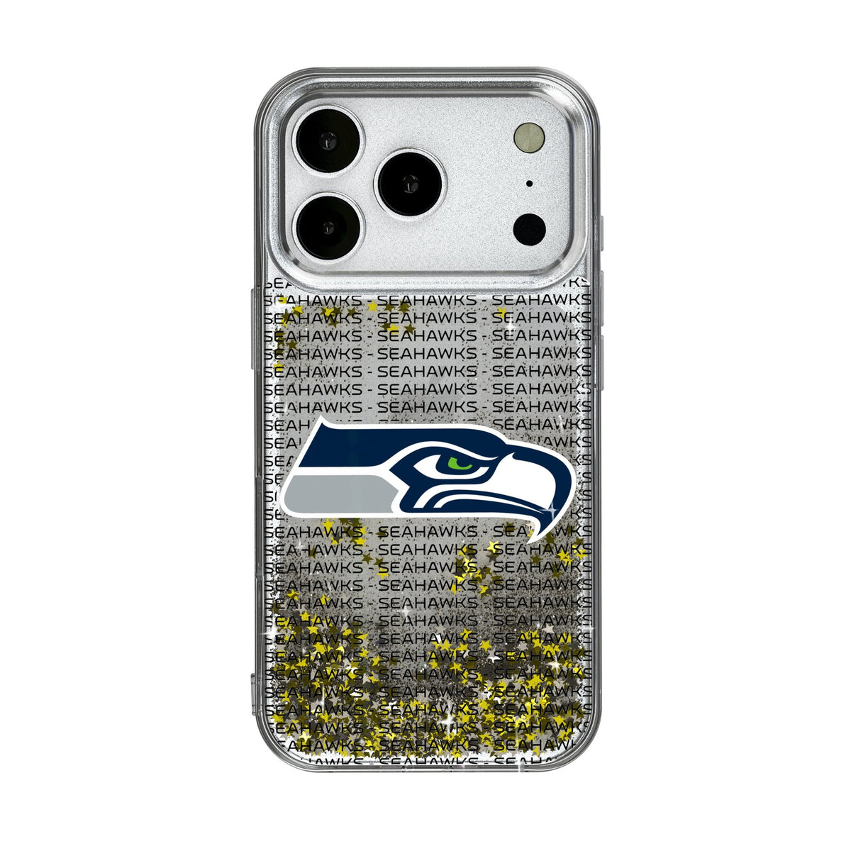 Seattle Seahawks Text Backdrop Glitter Phone Case for Apple iPhone 17 Series