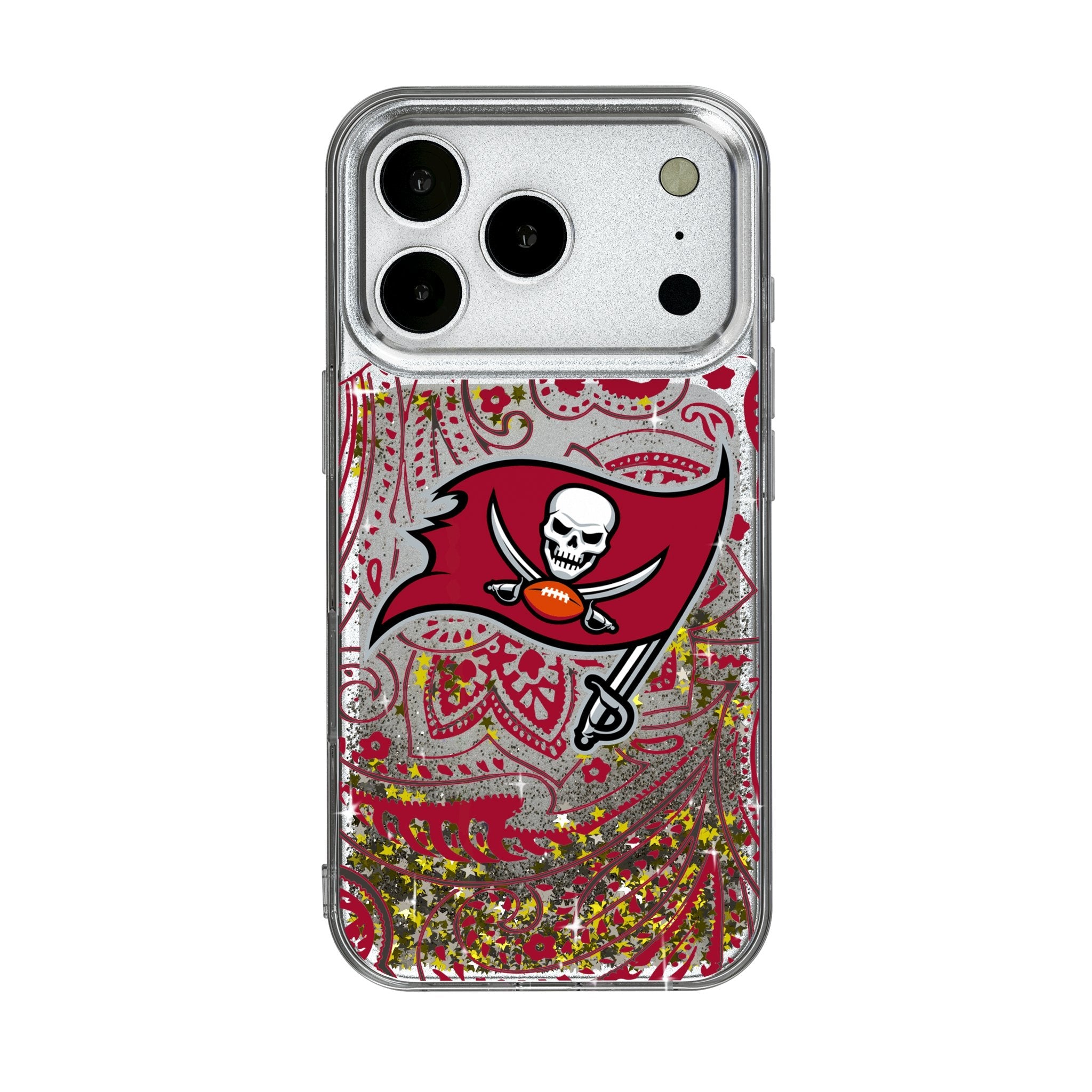 Tampa Bay Buccaneers Paisley Glitter Phone Case for Apple iPhone 17 Series