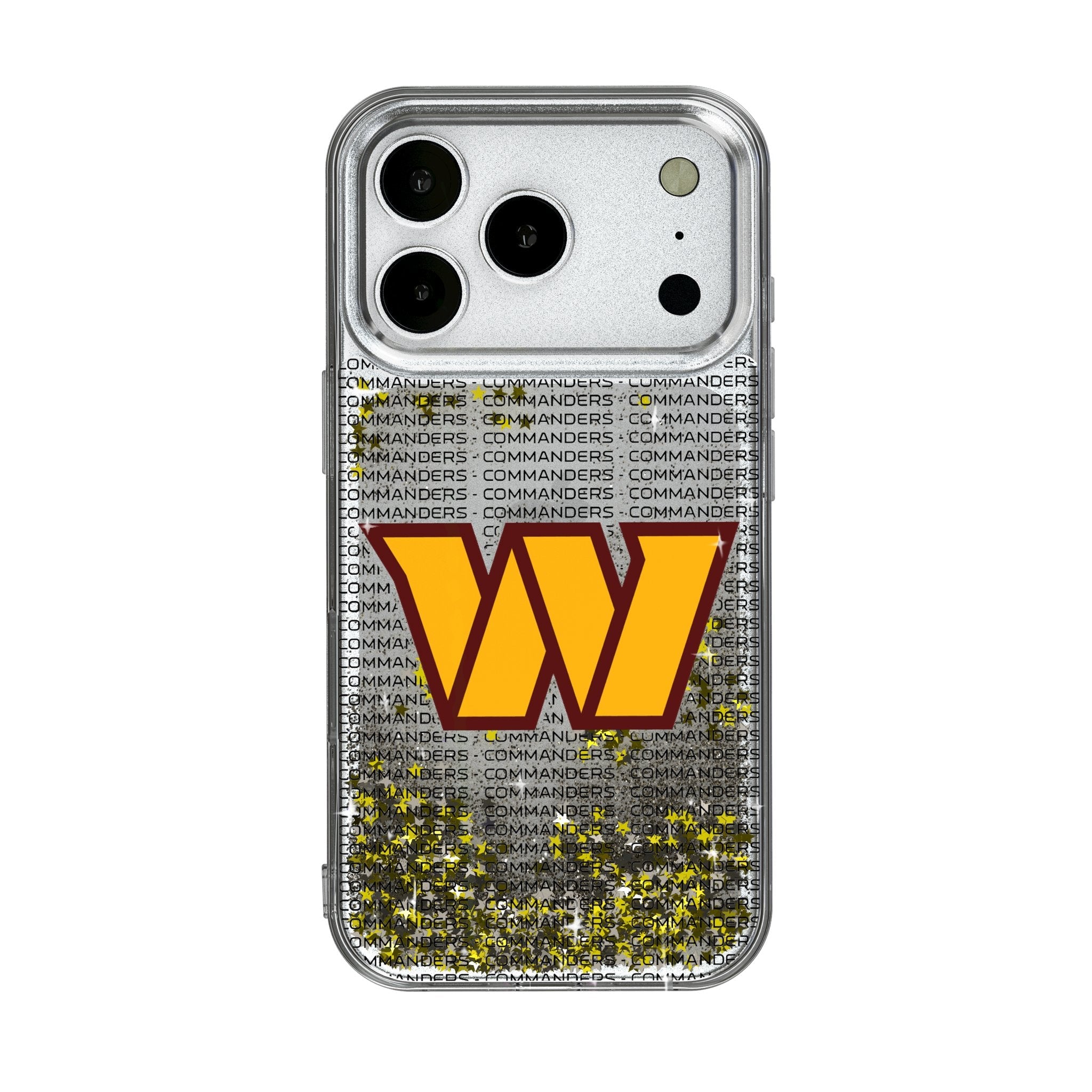 Washington Commanders Text Backdrop Glitter Phone Case for Apple iPhone 17 Series 1