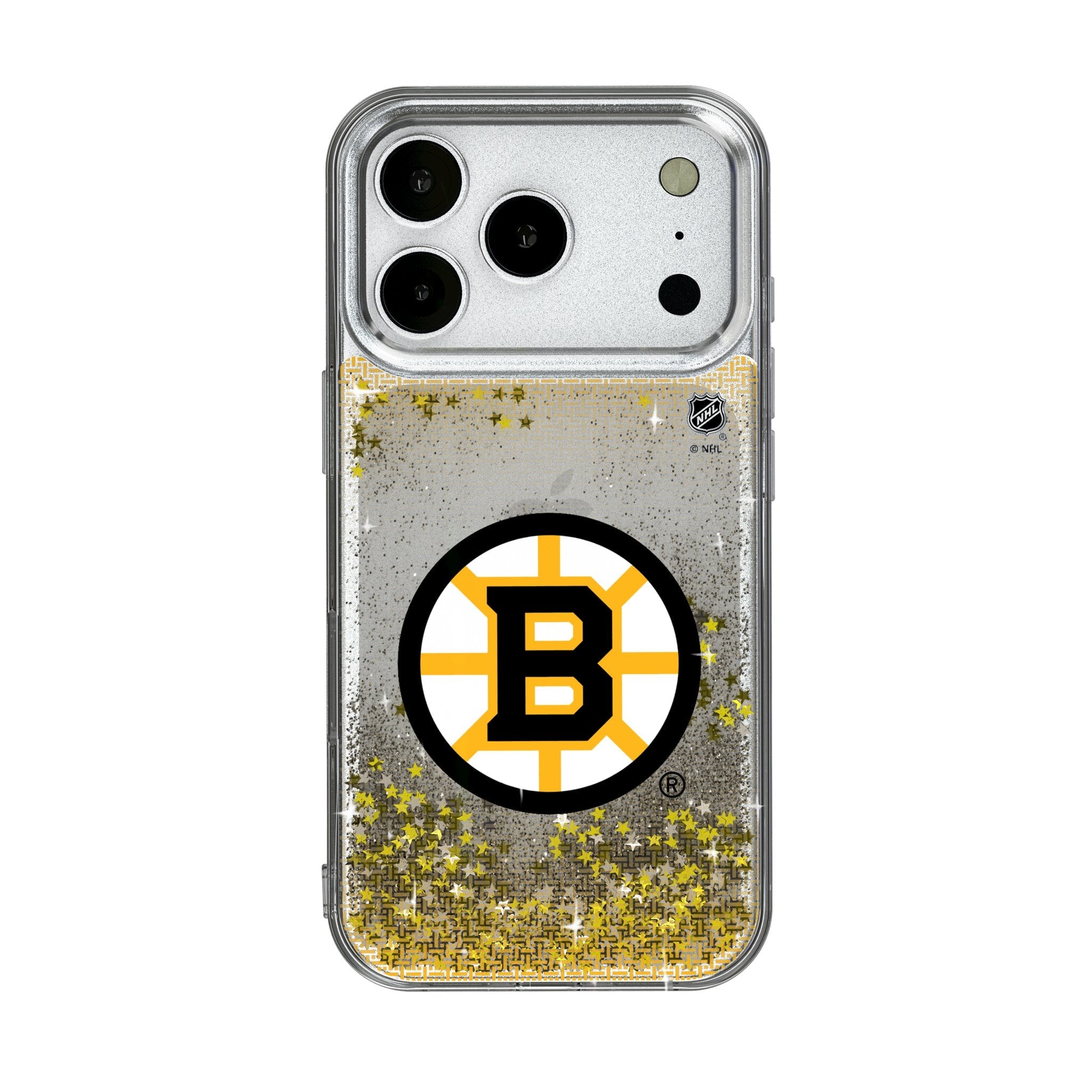 Boston Bruins Linen Glitter Phone Case for Apple iPhone 17 Series
