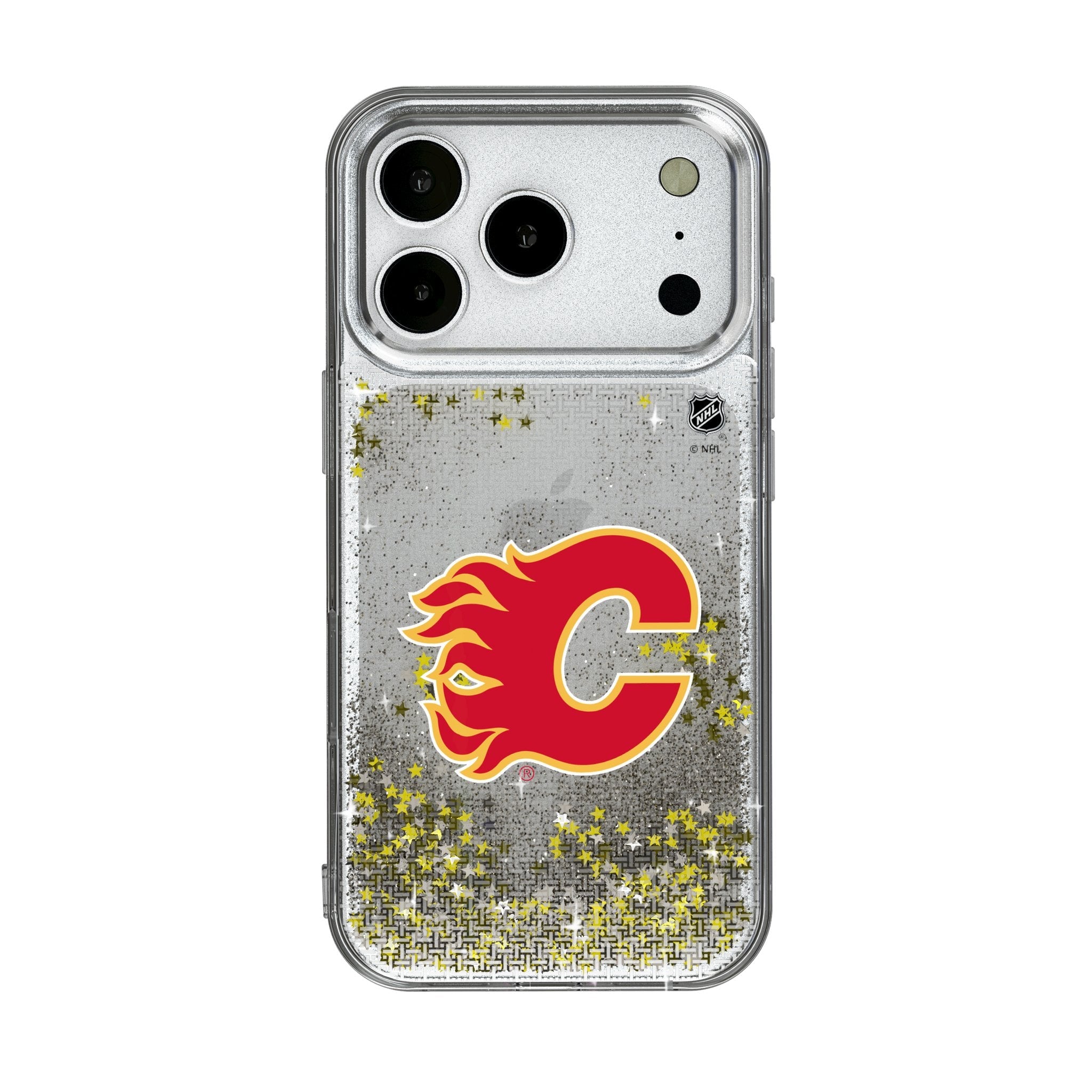 Calgary Flames Linen Glitter Phone Case for Apple iPhone 17 Series