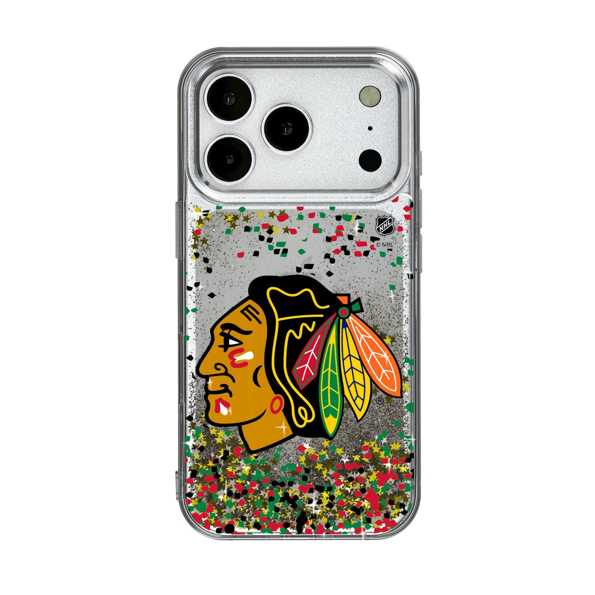 Chicago Blackhawks Confetti Glitter Phone Case for Apple iPhone 17 Series