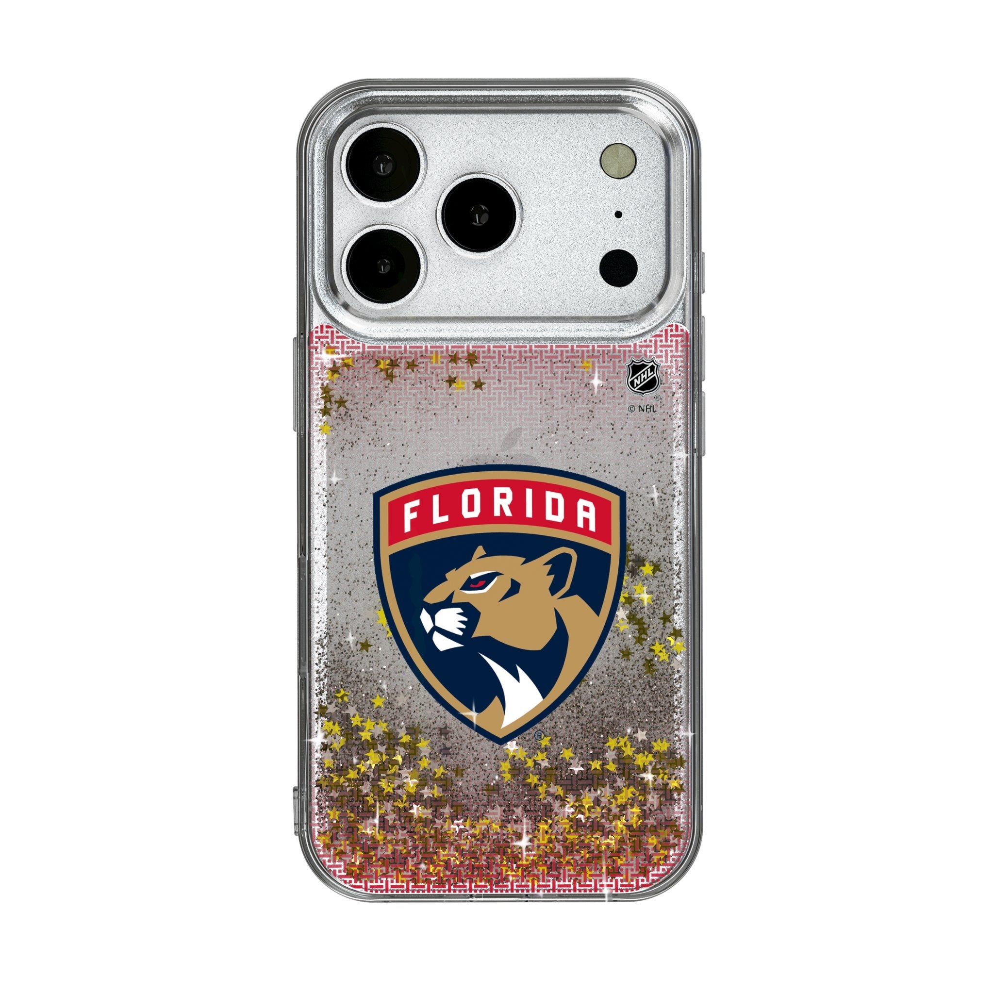 Florida Panthers Linen Glitter Phone Case for Apple iPhone 17 Series