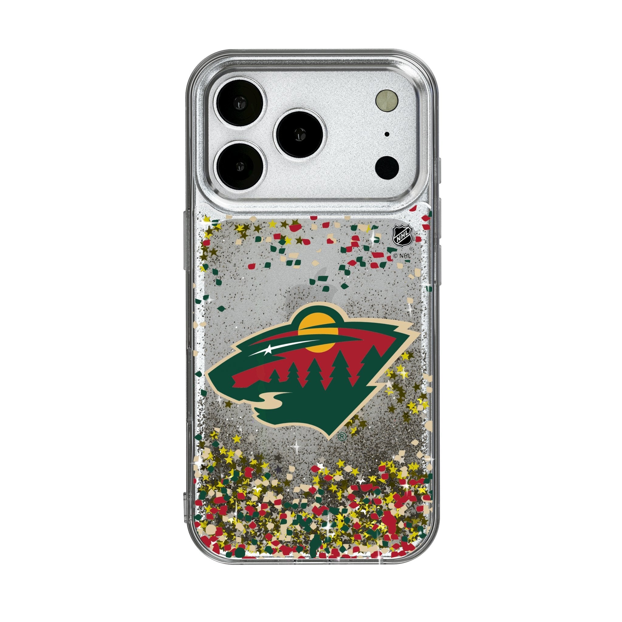 Minnesota Wild Confetti Glitter Phone Case for Apple iPhone 17 Series