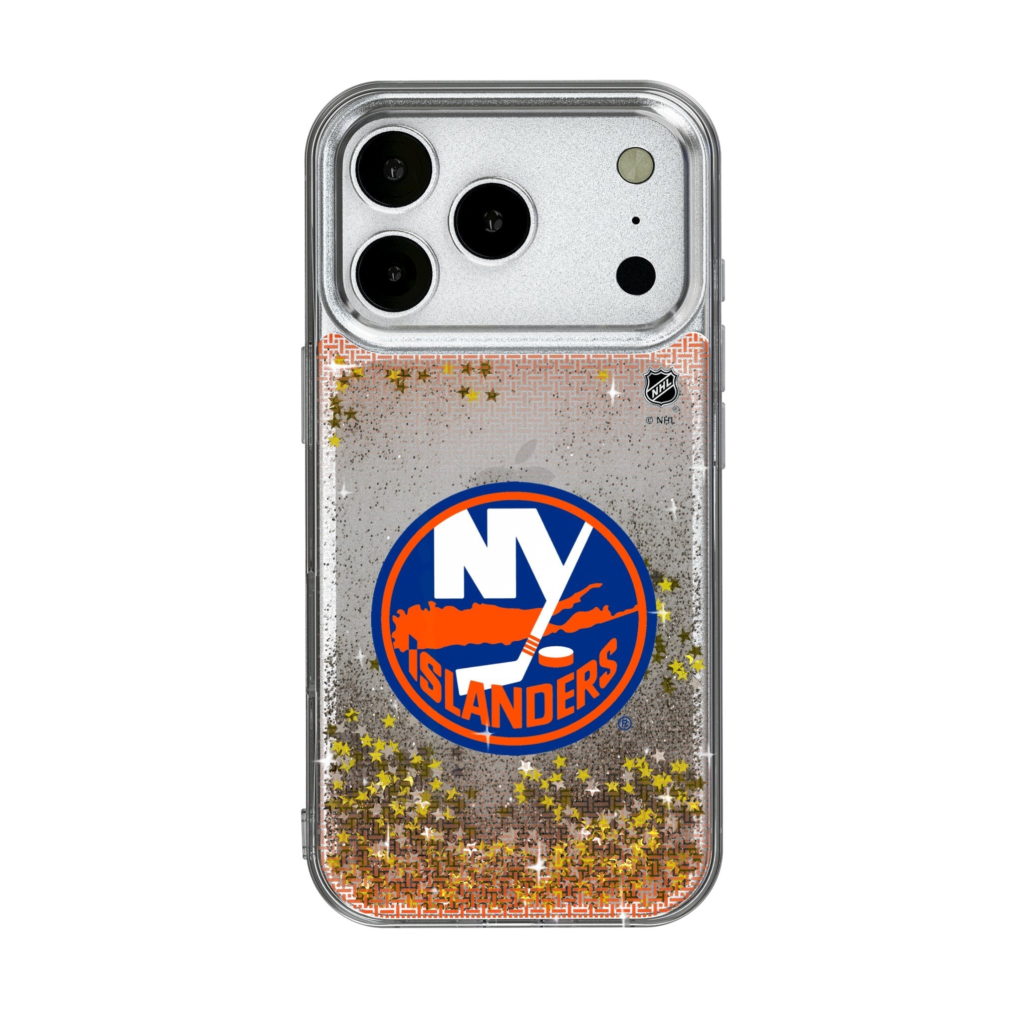 New York Islanders Linen Glitter Phone Case for Apple iPhone 17 Series
