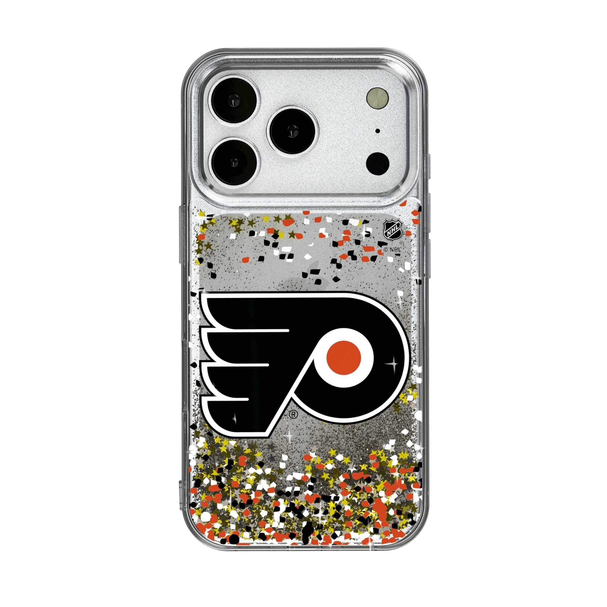 Philadelphia Flyers Confetti Glitter Phone Case for Apple iPhone 17 Series