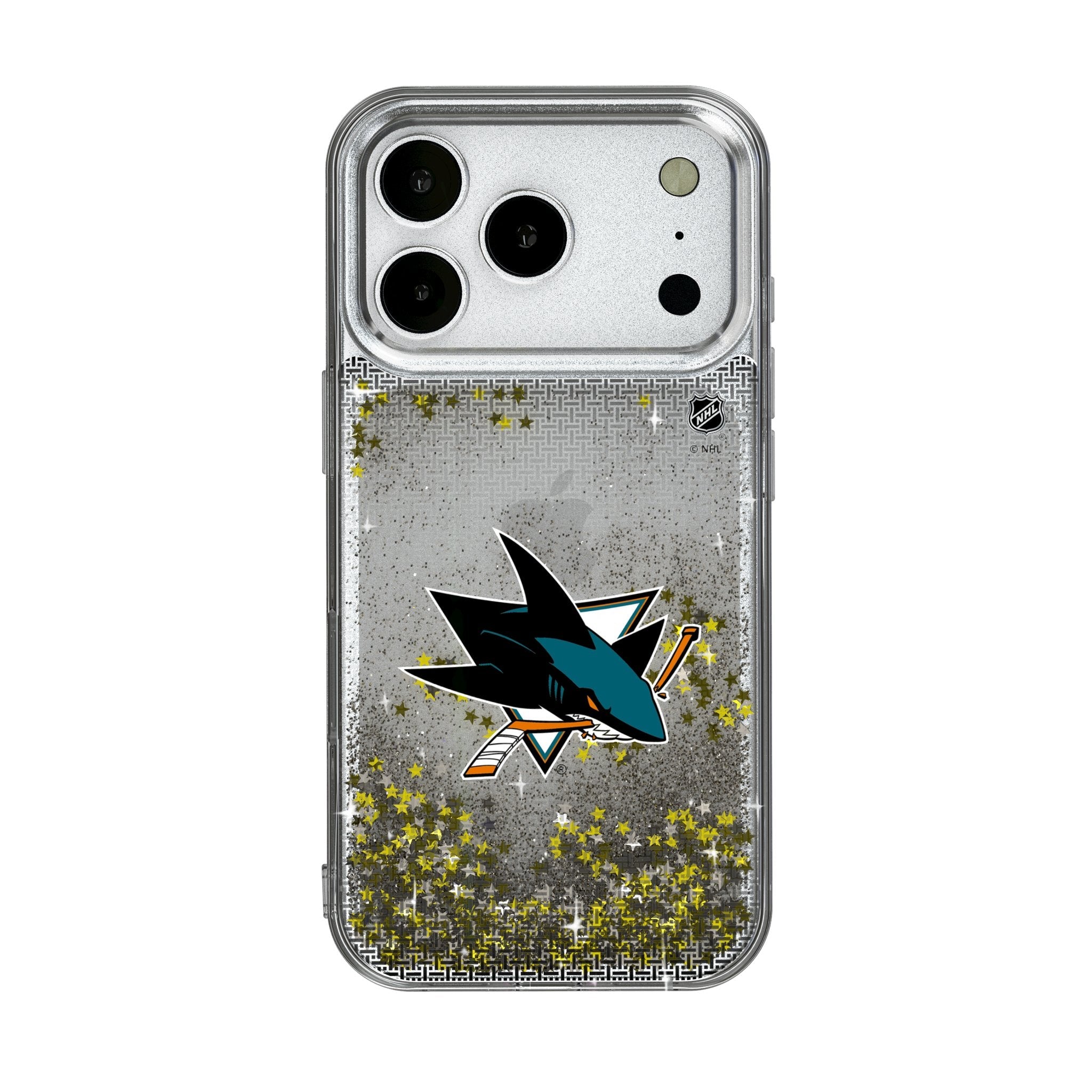 San Jose Sharks Linen Glitter Phone Case for Apple iPhone 17 Series