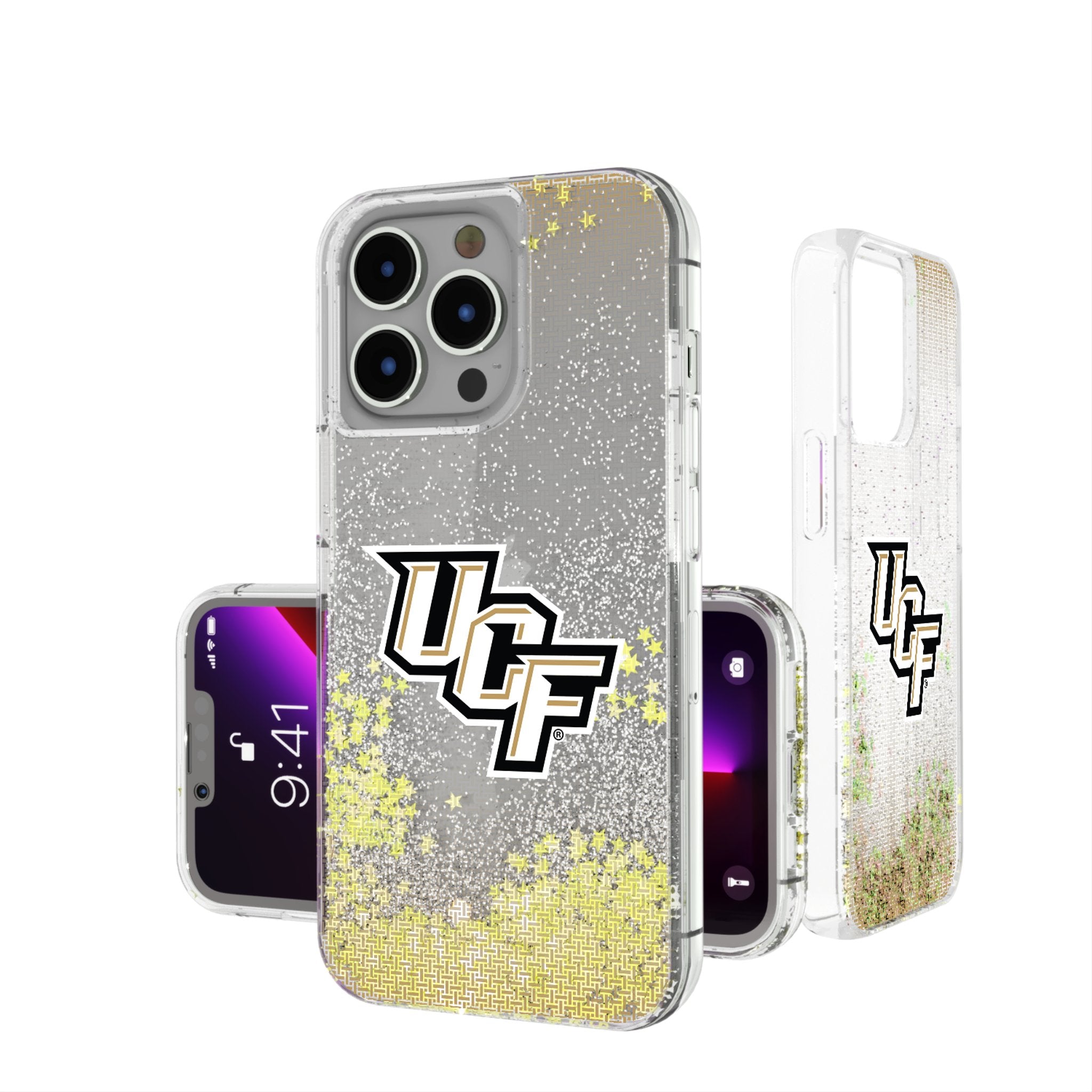 University of Central Florida Golden Knights Linen Glitter Phone Case
