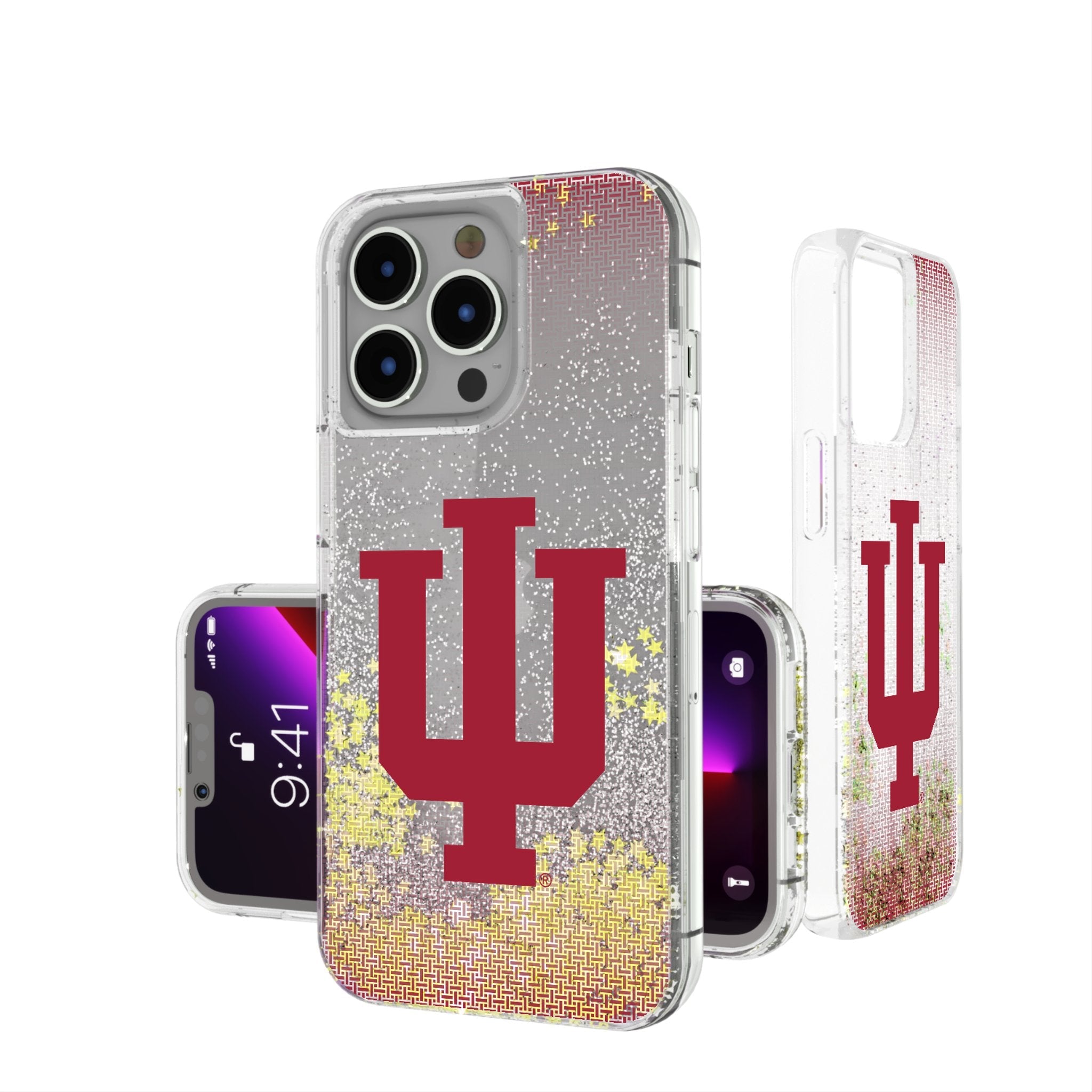 Indiana University Hoosiers Linen Glitter Phone Case for Apple iPhone 1