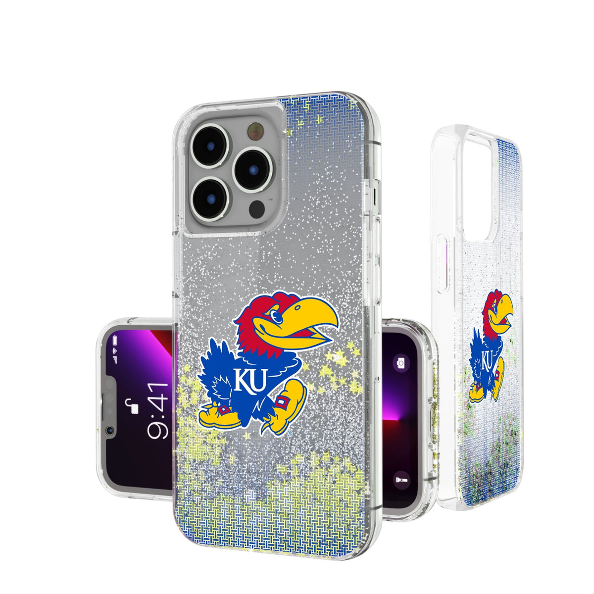 University of Kansas Jayhawks Linen Glitter Phone Case