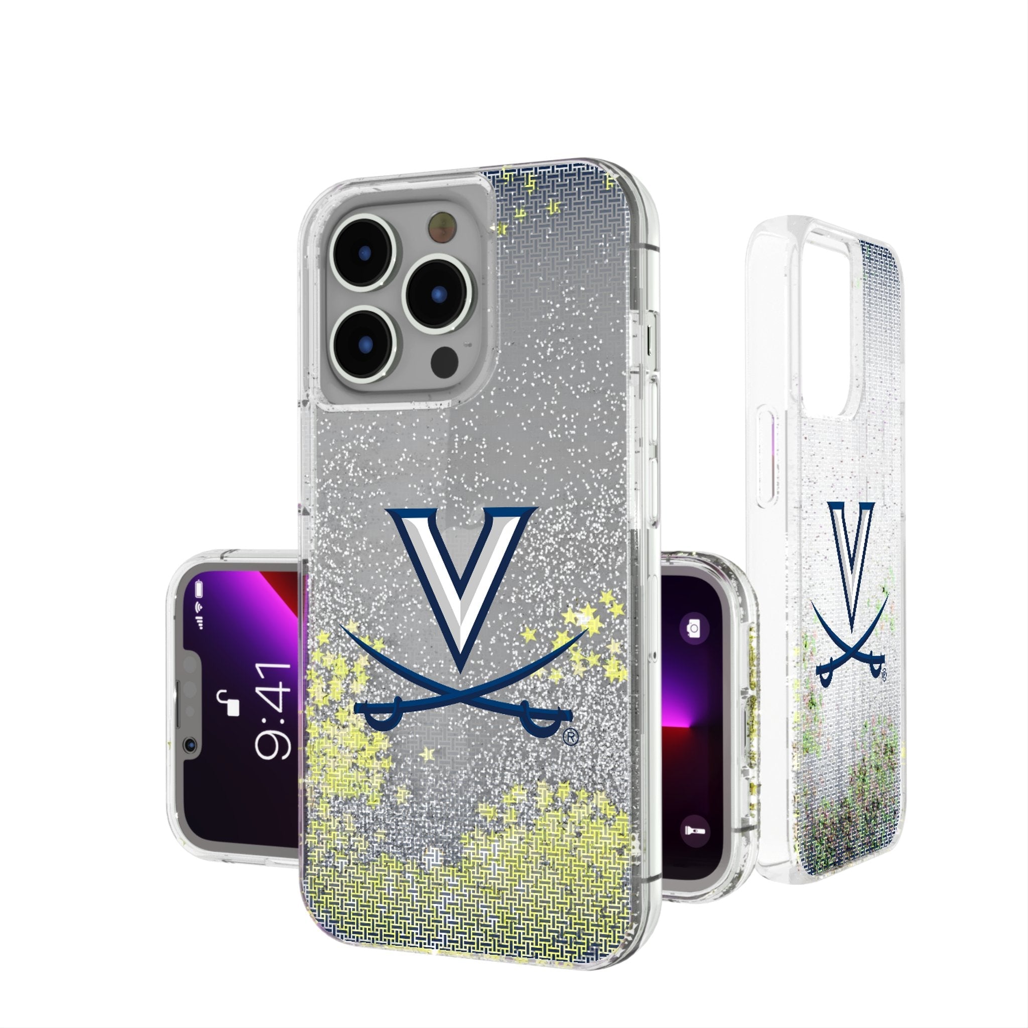 University of Virginia Cavaliers Linen Glitter Phone Case 1