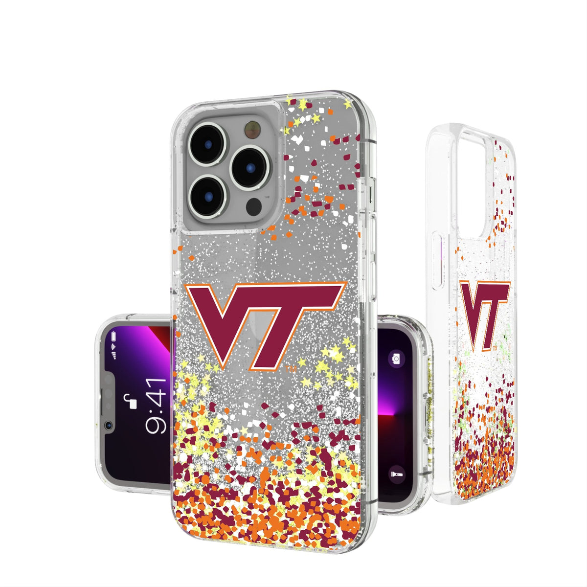 Virginia Tech Hokies Confetti Glitter Phone Case