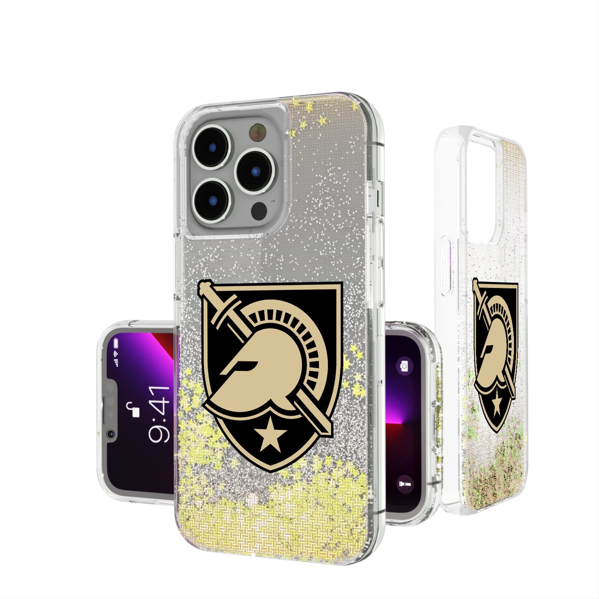 United States Military Academy Black Knights Linen Glitter Phone Case 1