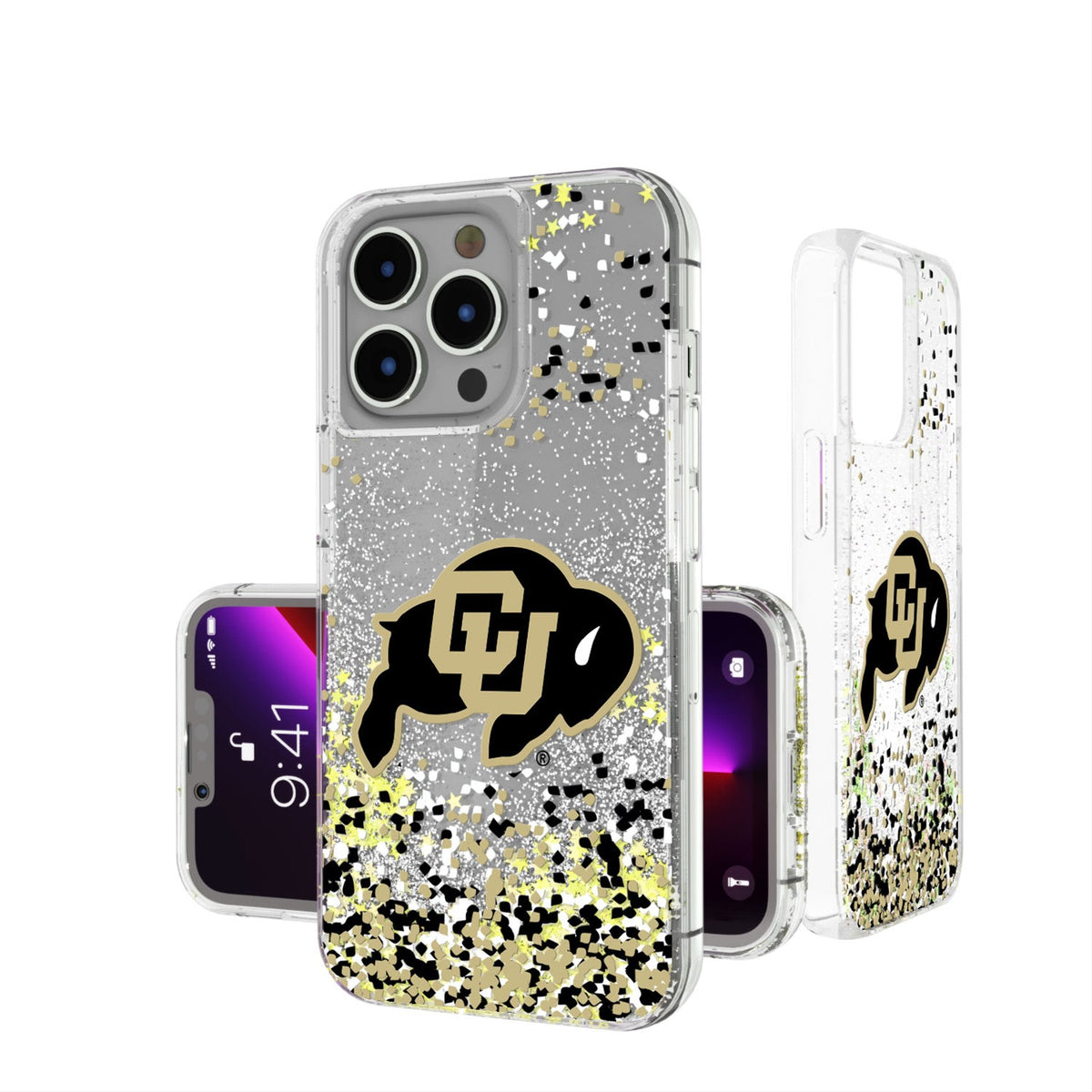 University of Colorado Buffaloes Confetti Glitter Phone Case 1