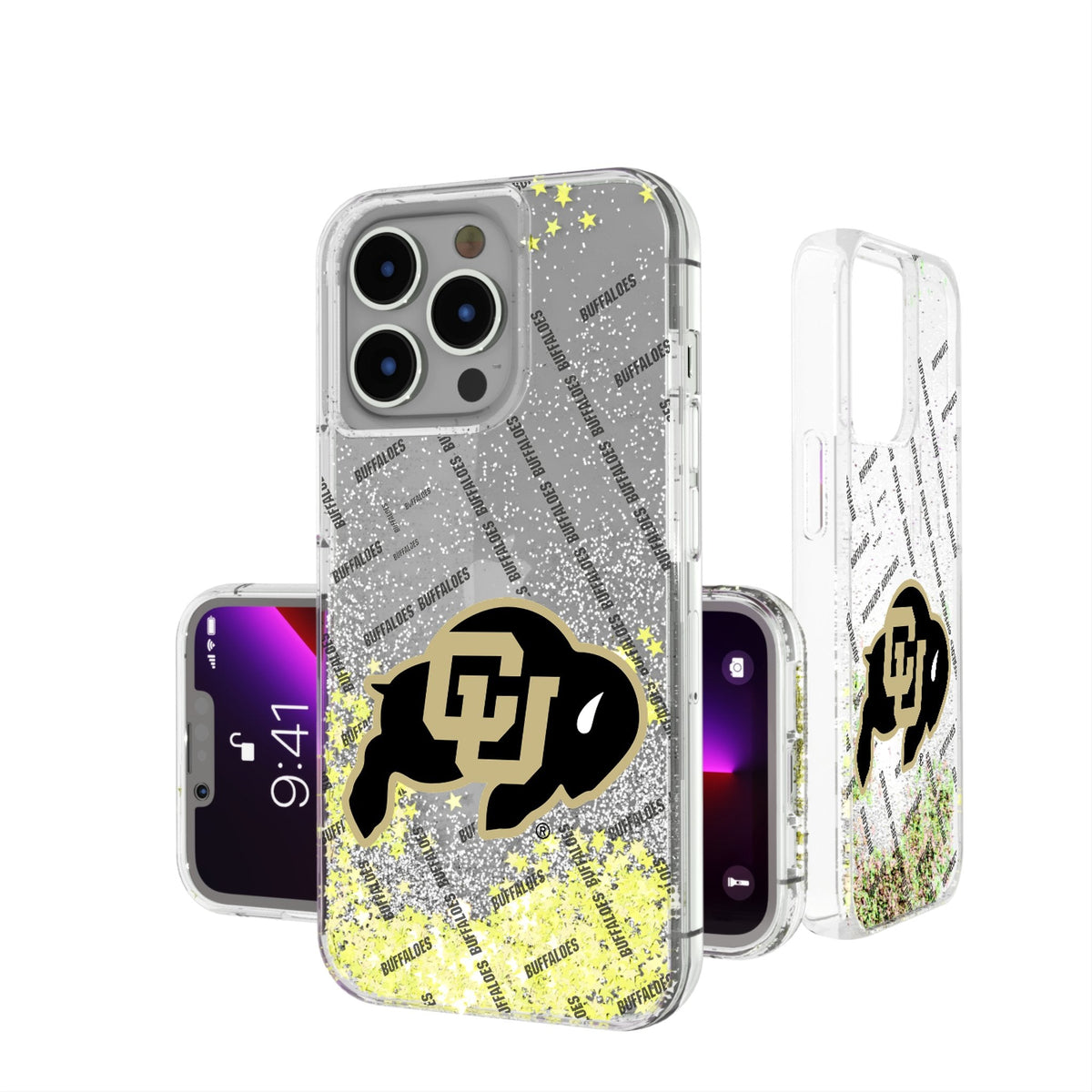 University of Colorado Buffaloes Quadtile Glitter Phone Case for Apple iPhone