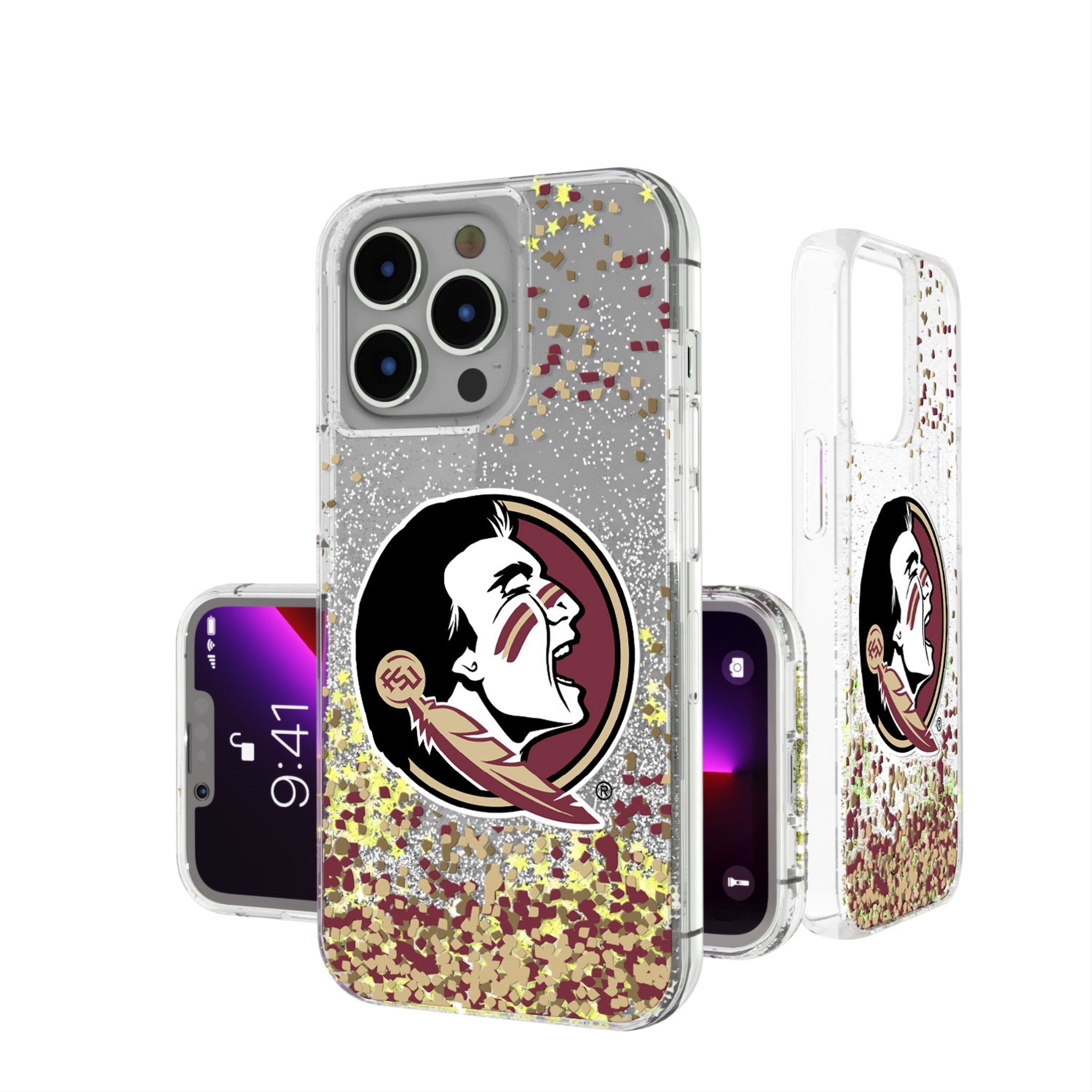 Florida State University Seminoles Confetti Glitter Phone Case 1
