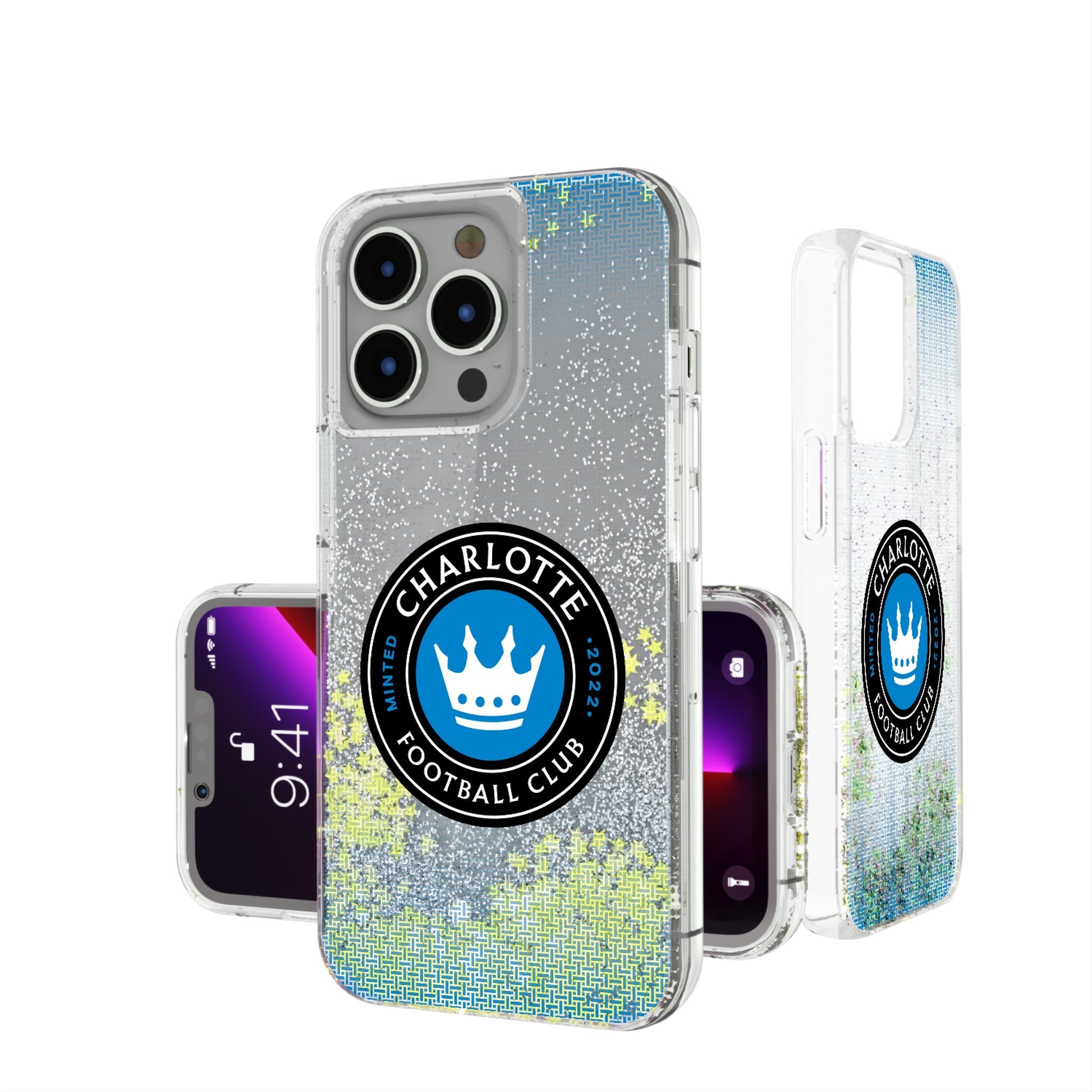 Charlotte FC  Linen Glitter Phone Case