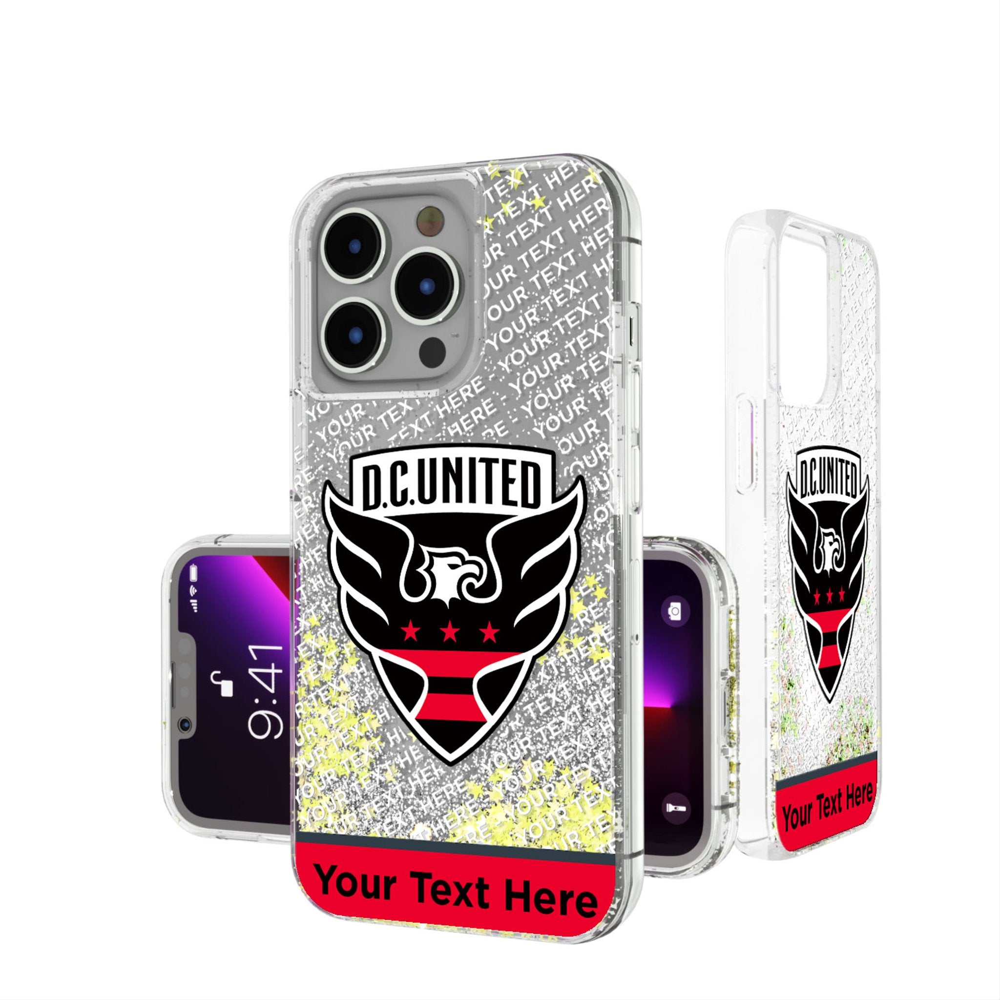DC United Personalized EndZone Plus Glitter Phone Case for Apple iPhone 1