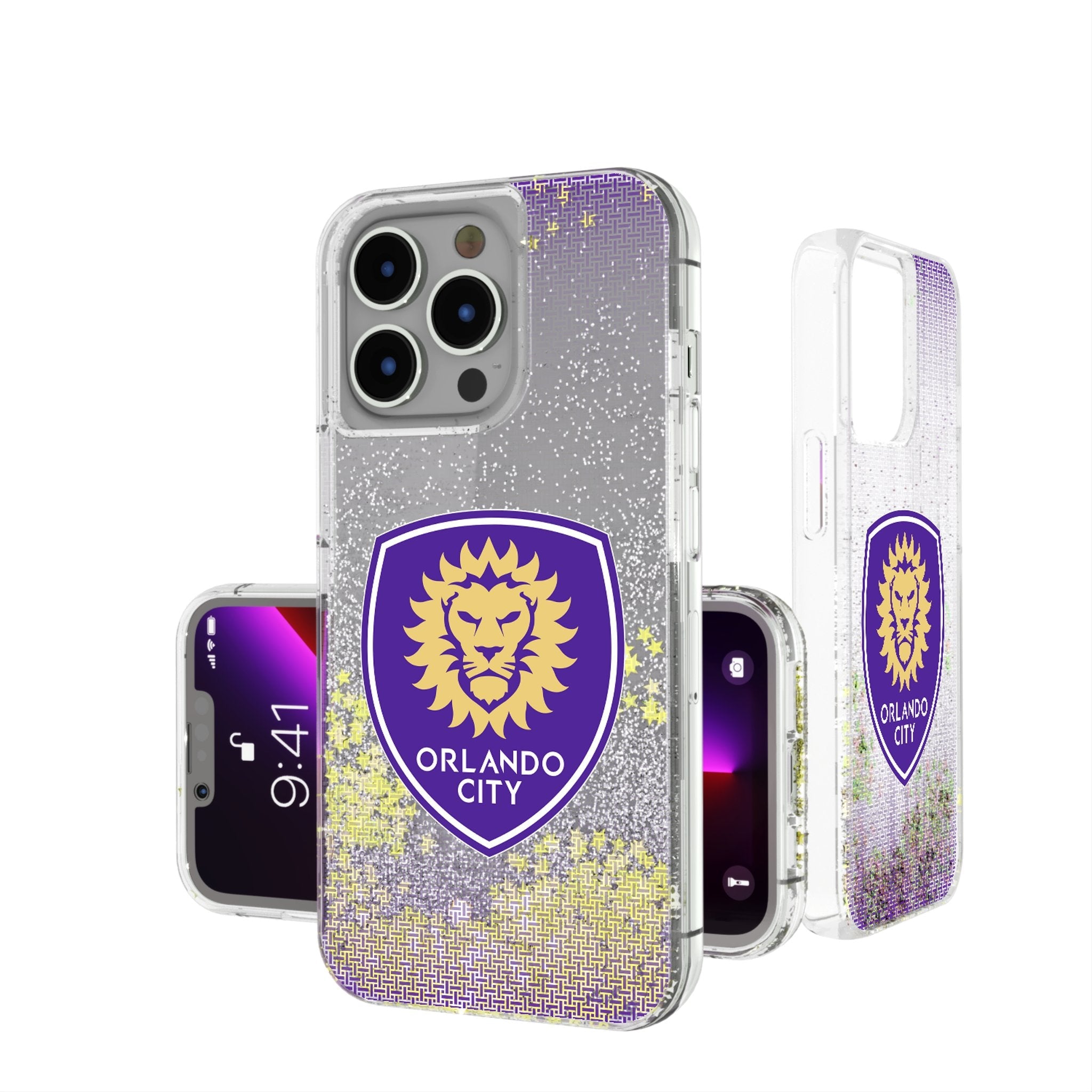 Orlando City Soccer Club  Linen Glitter Phone Case