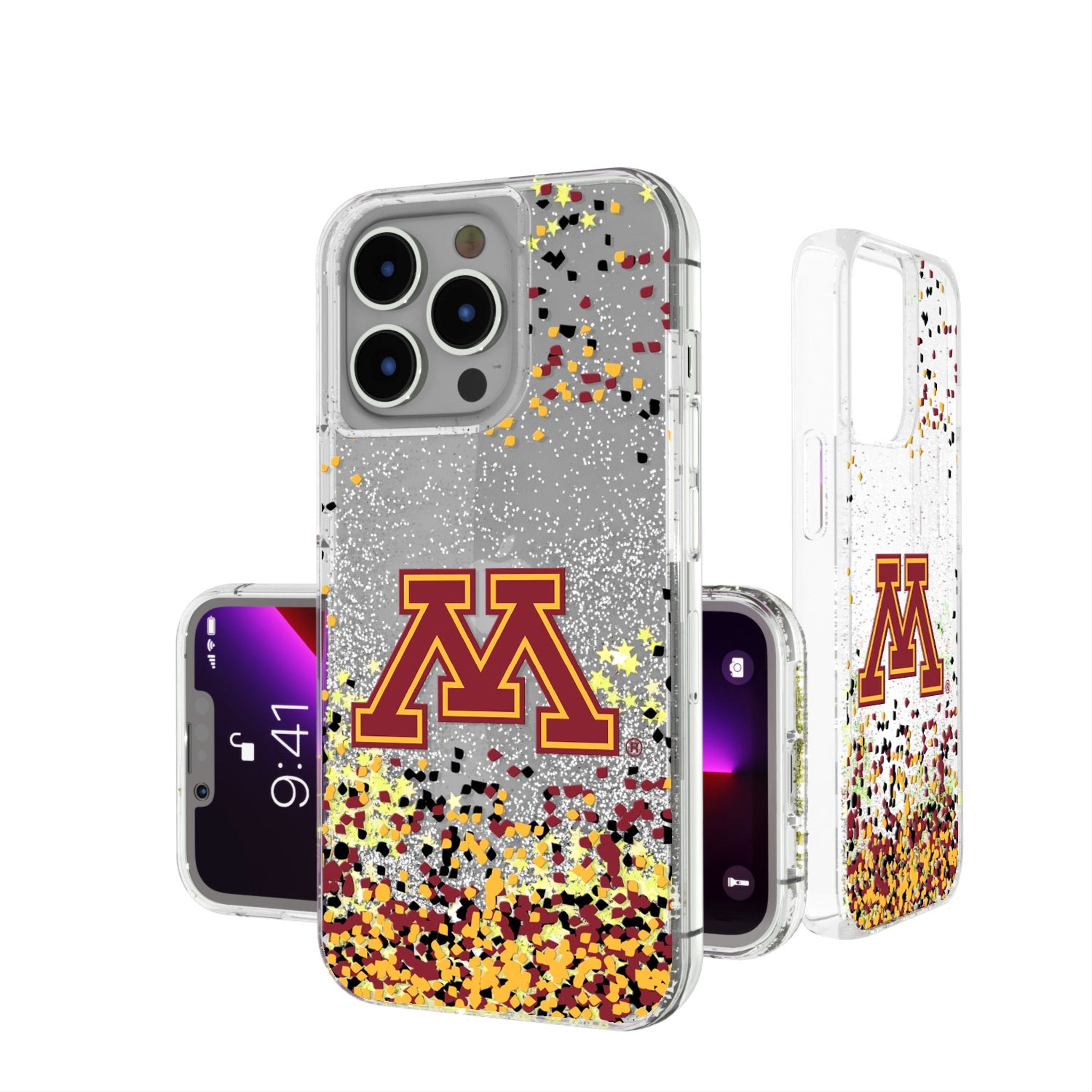 University of Minnesota Golden Gophers Confetti Glitter Phone Case