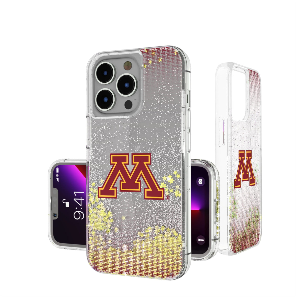 University of Minnesota Golden Gophers Linen Glitter Phone Case 1