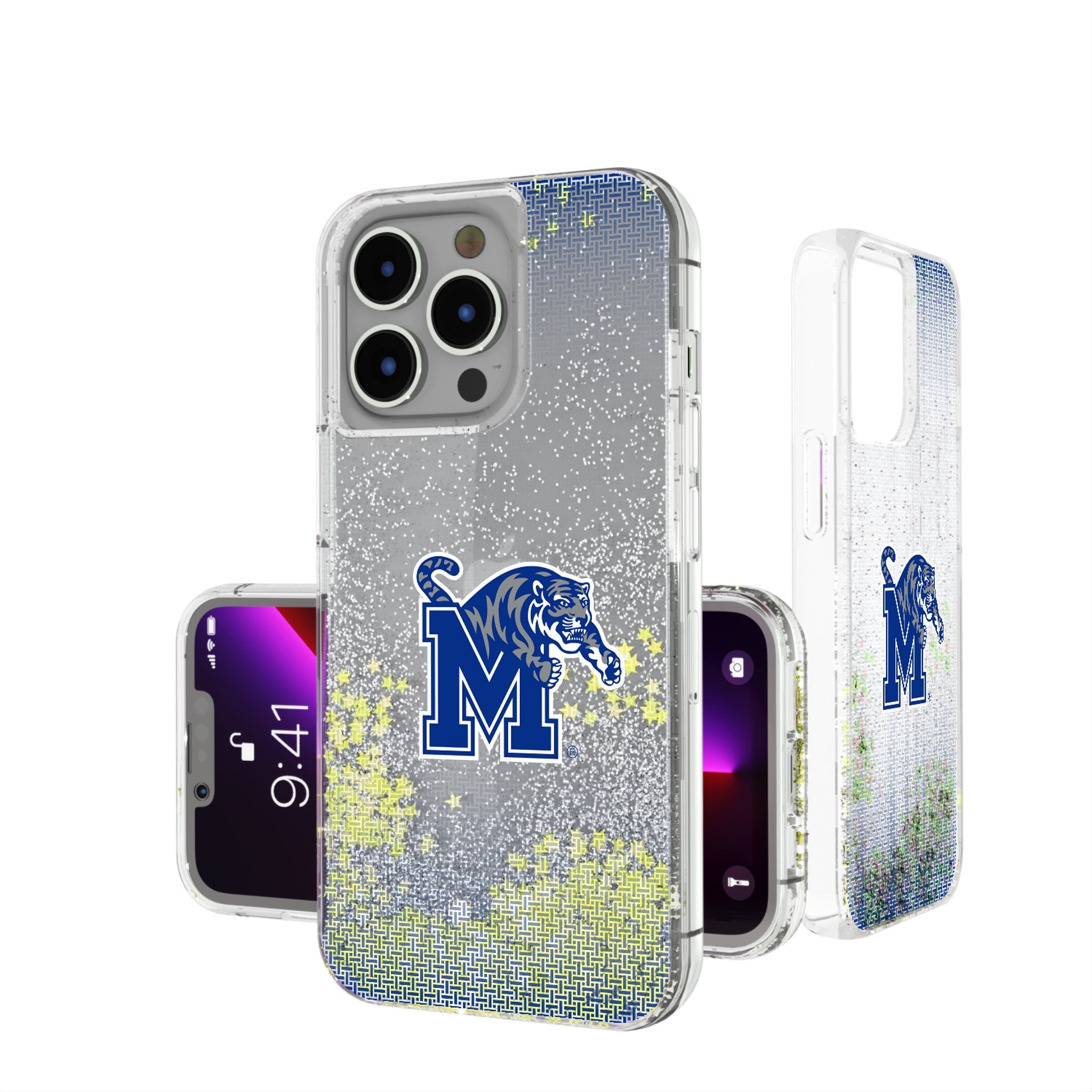 University of Memphis Tigers Linen Glitter Phone Case