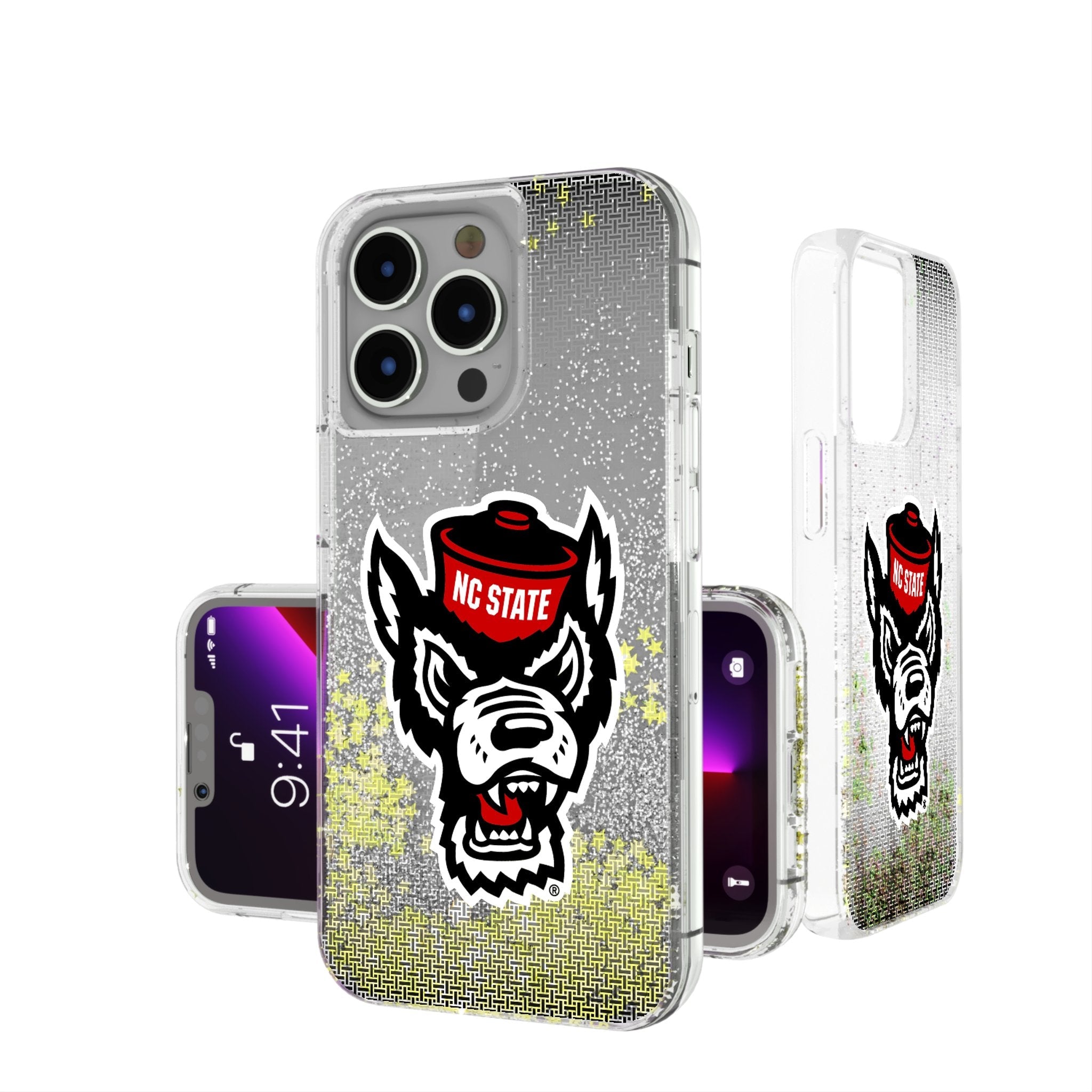 North Carolina State University Wolfpack Linen Glitter Phone Case