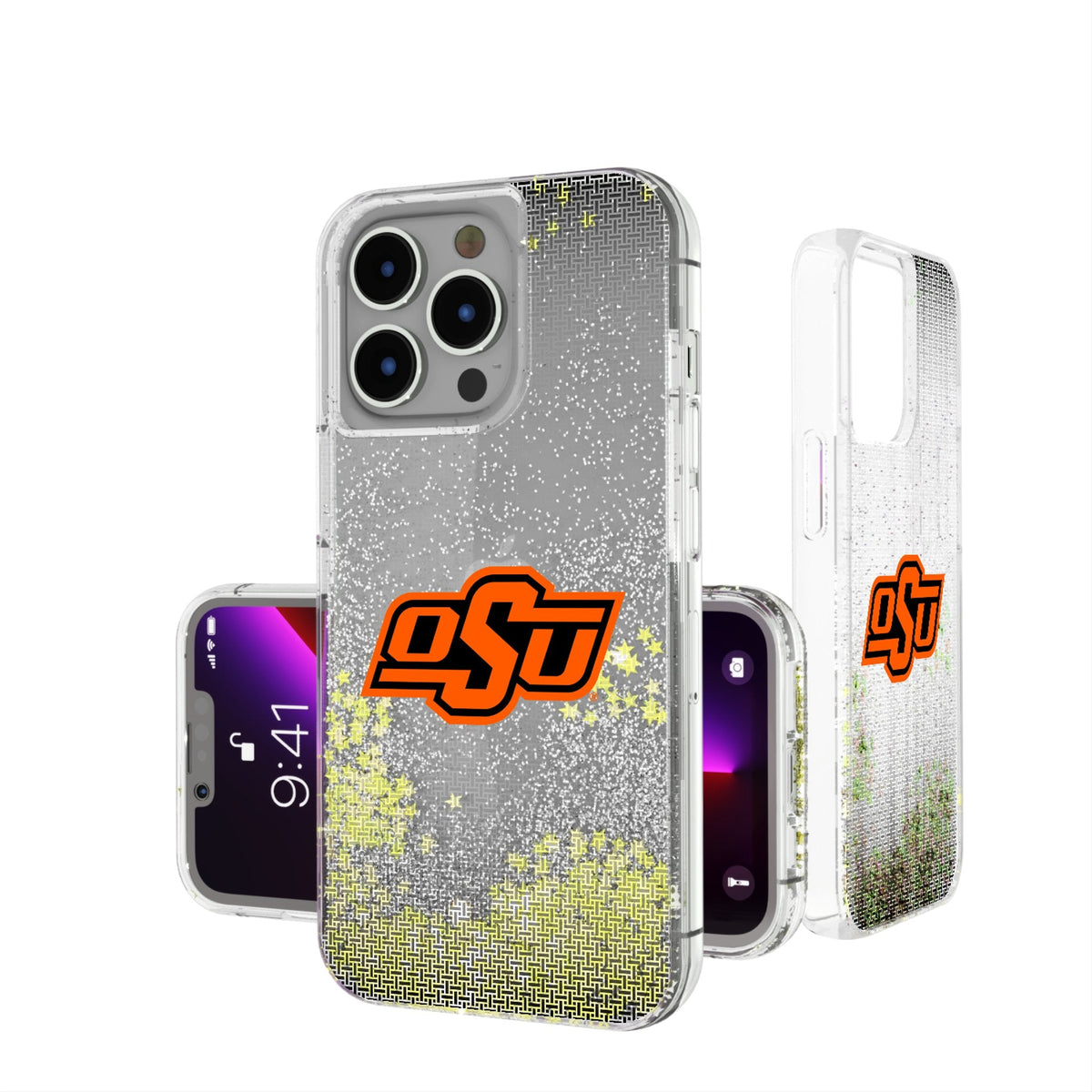 Oklahoma State University Cowboys Linen Glitter Phone Case