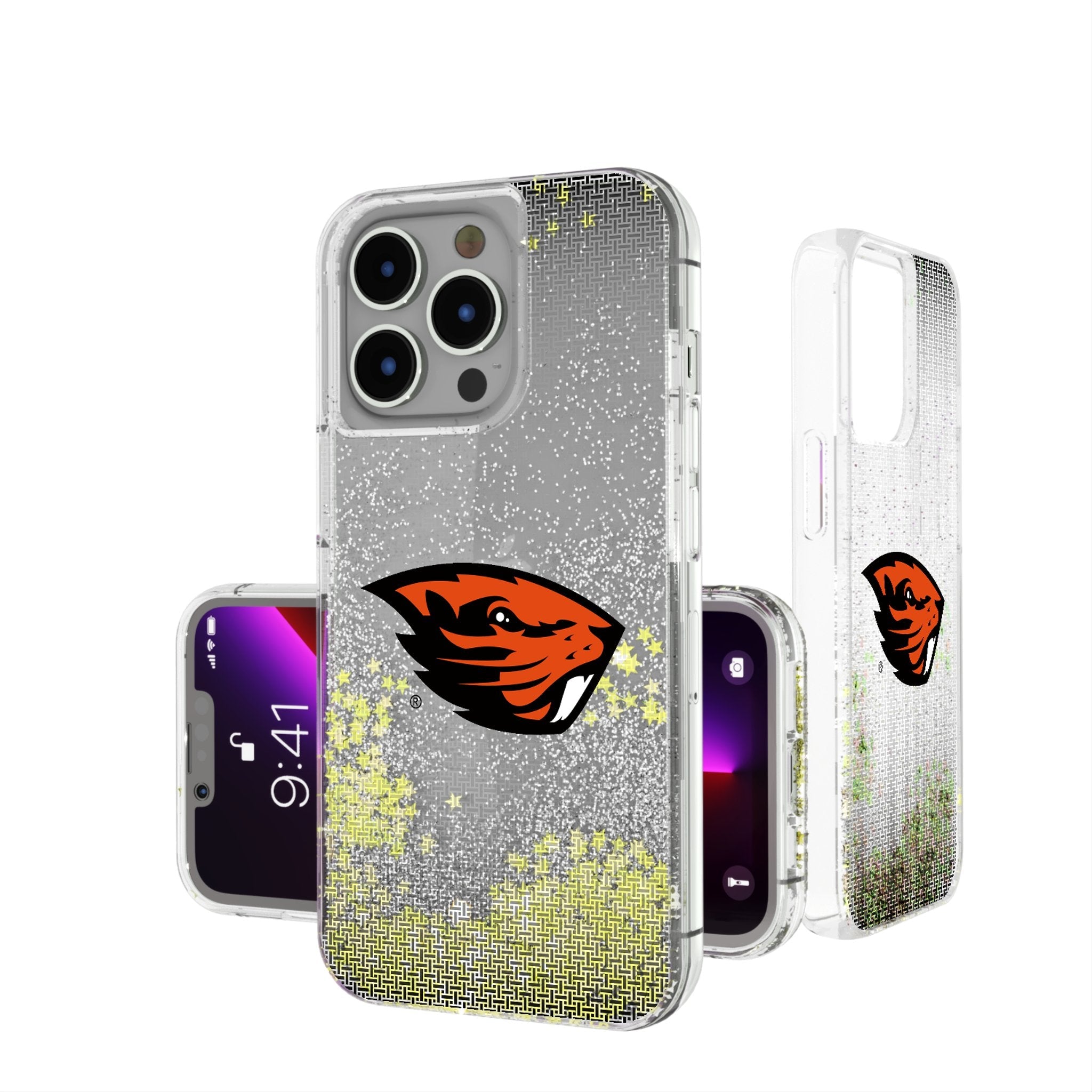 Oregon State University Beavers Linen Glitter Phone Case
