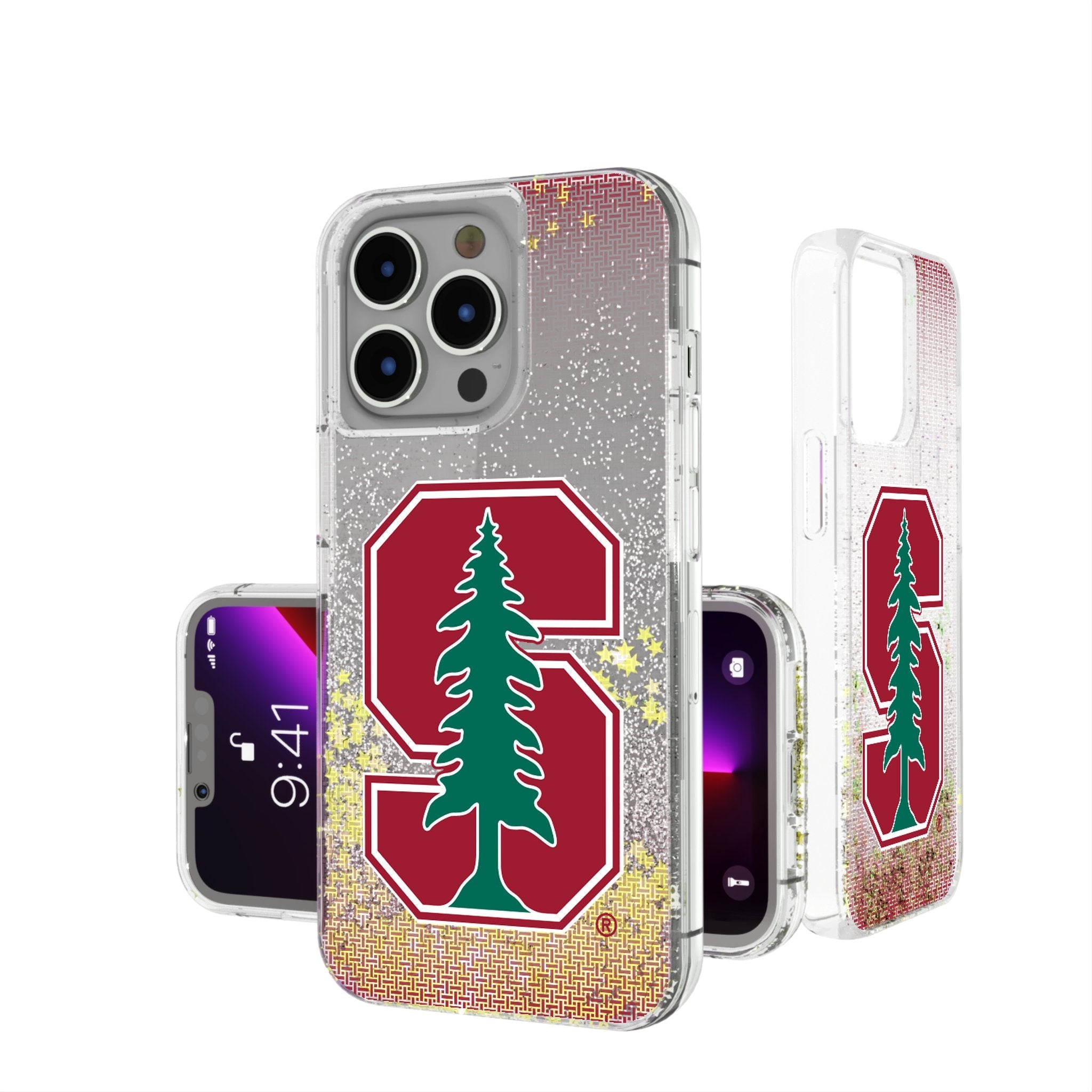 Stanford University Cardinal Linen Glitter Phone Case 1
