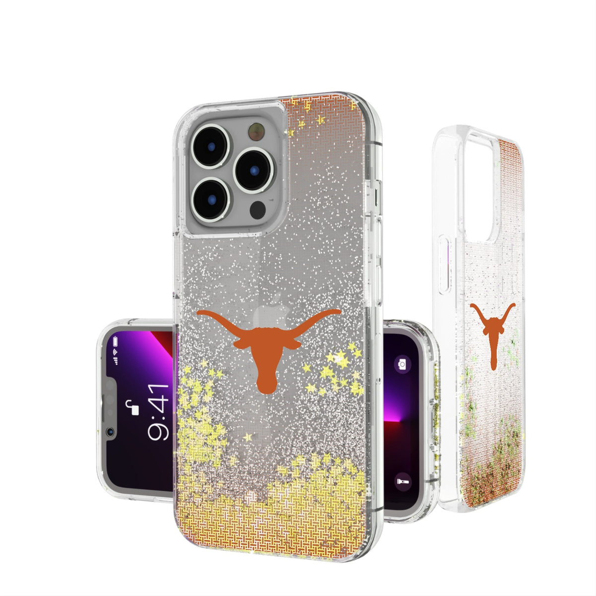 University of Texas Longhorns Linen Glitter Phone Case