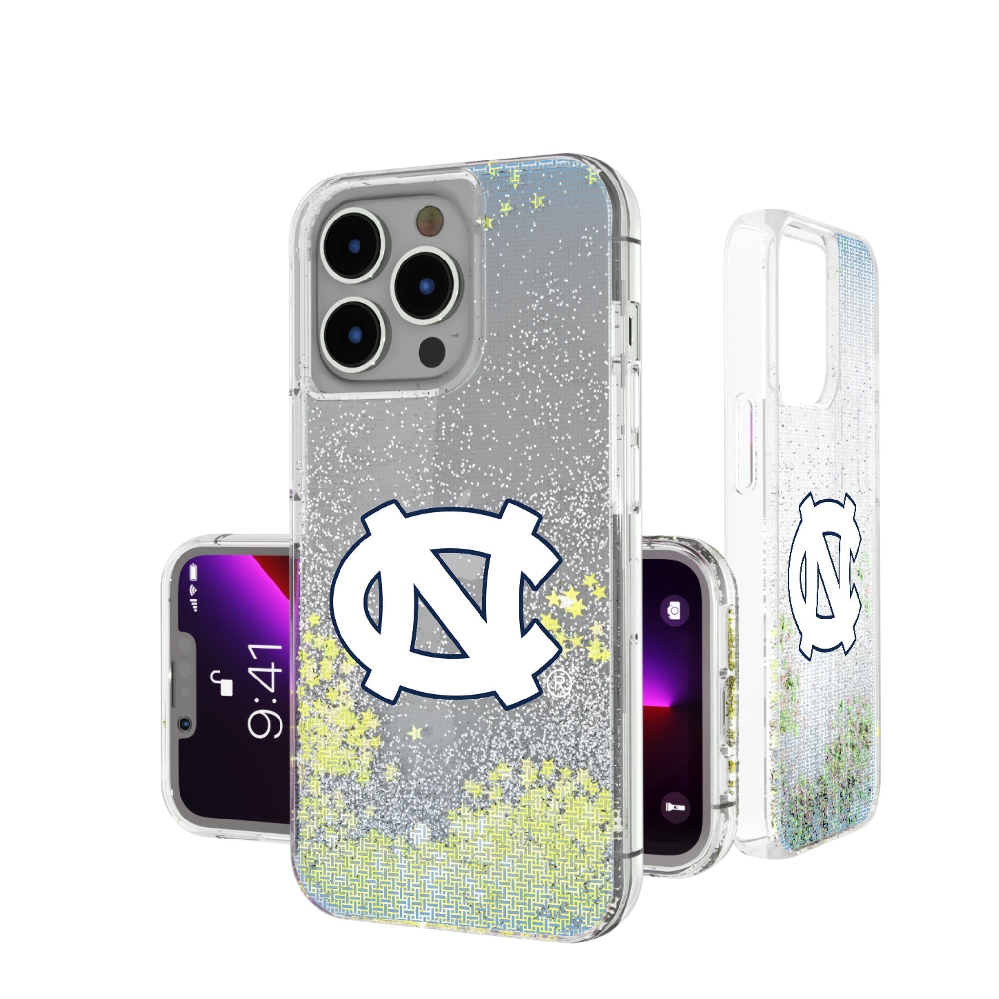 University of North Carolina Tar Heels Linen Glitter Phone Case 1