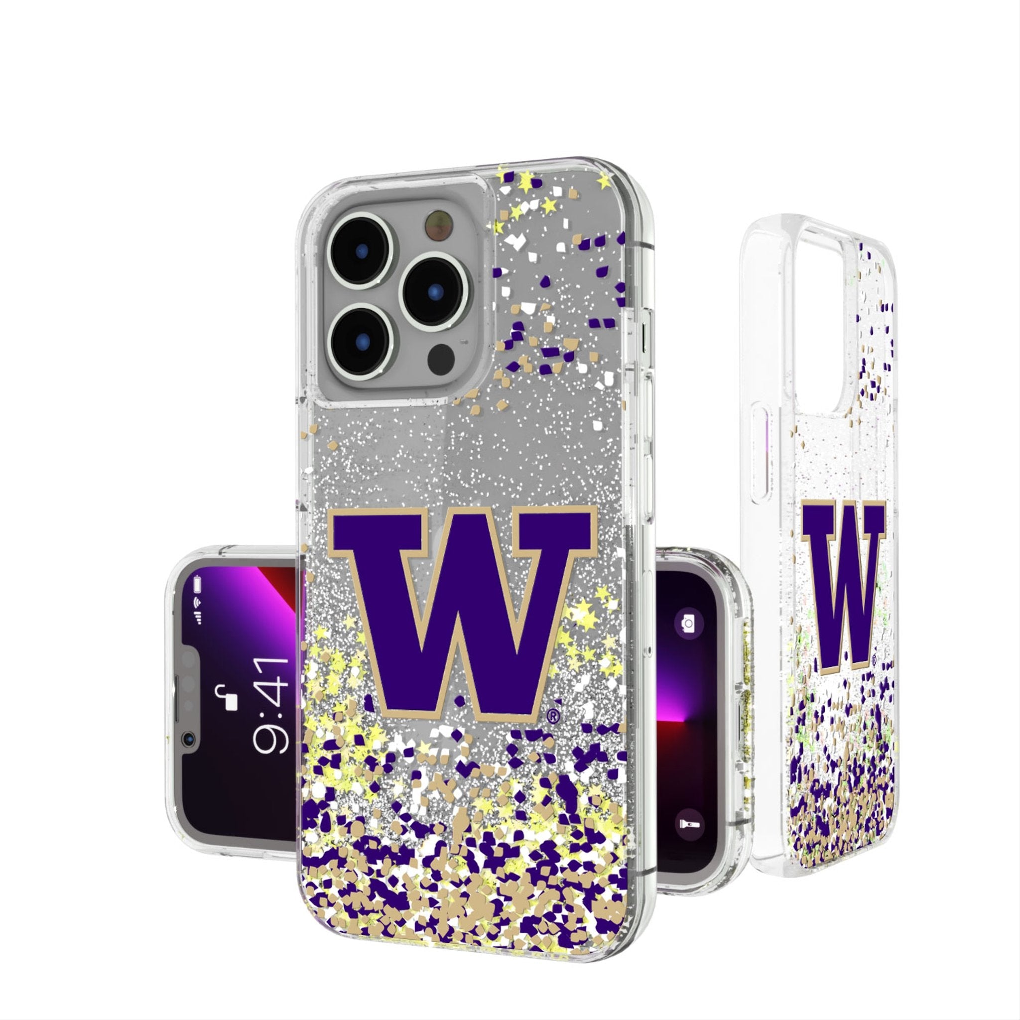 University of Washington Huskies Confetti Glitter Phone Case