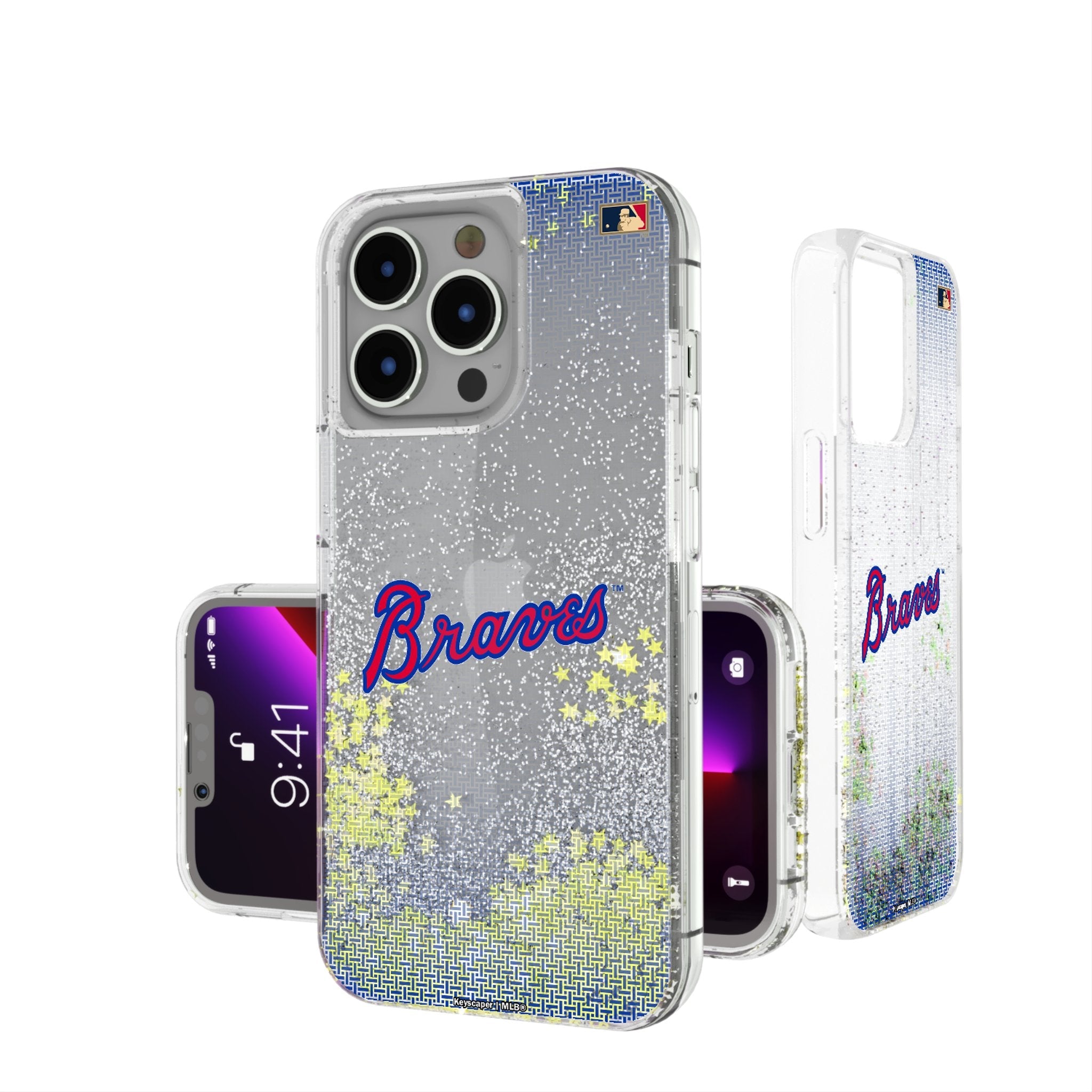 Atlanta Braves Home 2012 - Cooperstown Collection Linen Glitter Phone Case