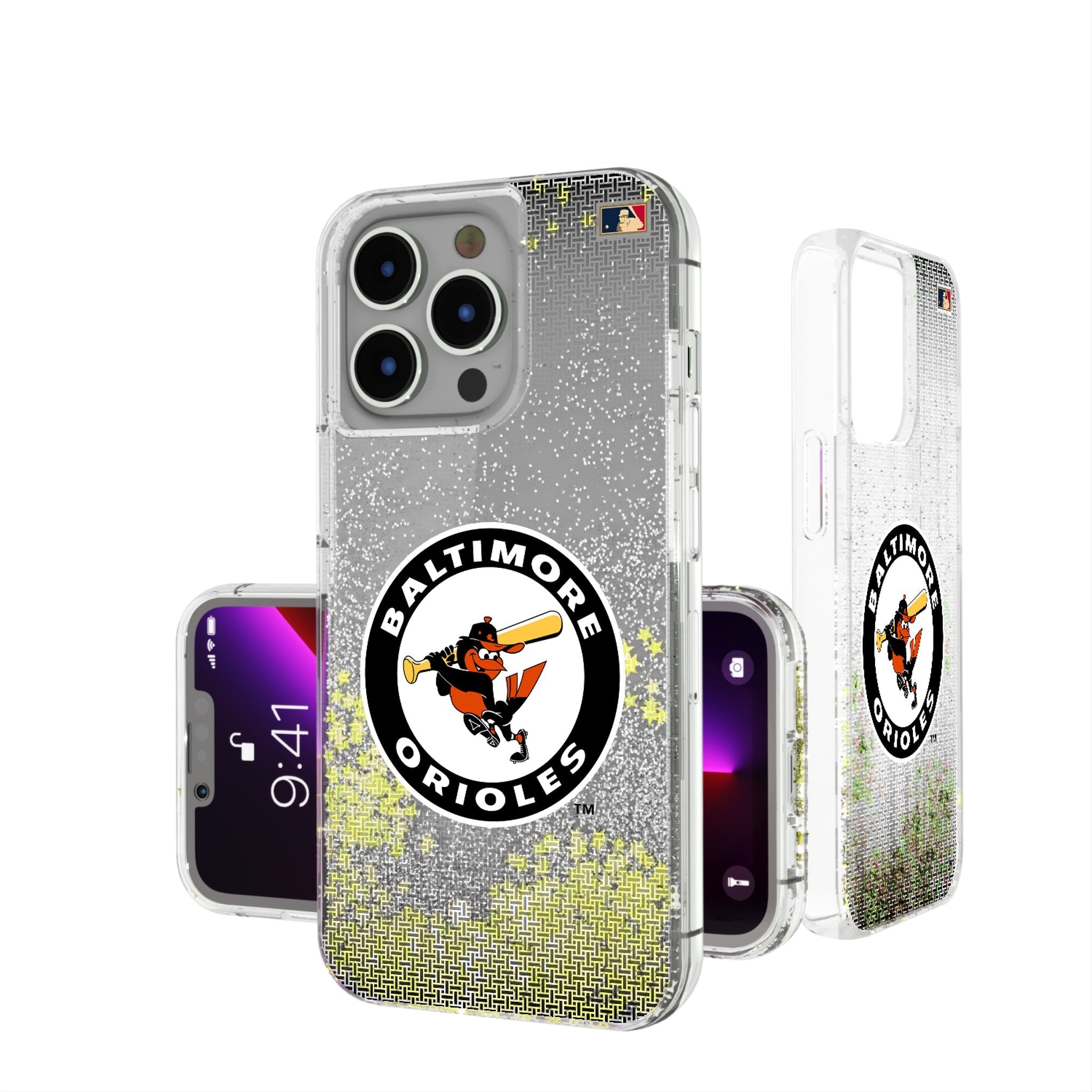 Baltimore Orioles 1966-1969 - Cooperstown Collection Linen Glitter Phone Case