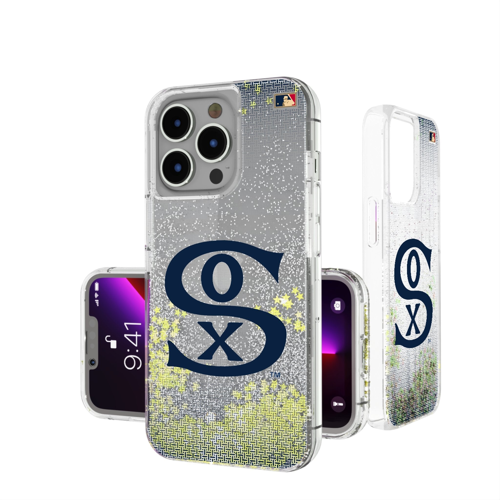 Chicago White Sox Road 1919-1921 - Cooperstown Collection Linen Glitter Phone Case 1