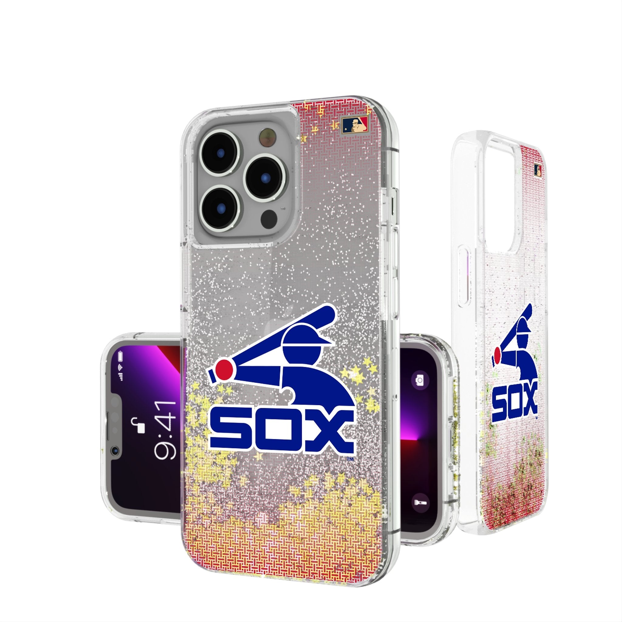 Chicago White Sox 1976-1981 - Cooperstown Collection Linen Glitter Phone Case 1
