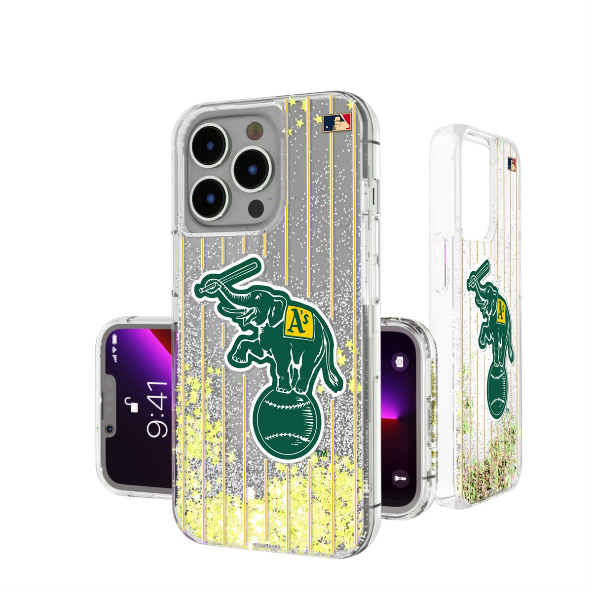 Oakland As  Home 1988 - Cooperstown Collection Pinstripe Glitter Phone Case 1