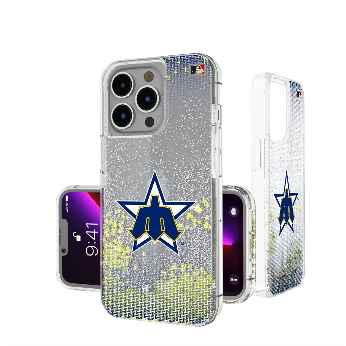Seattle Mariners 1981-1986 - Cooperstown Collection Linen Glitter Phone Case 1