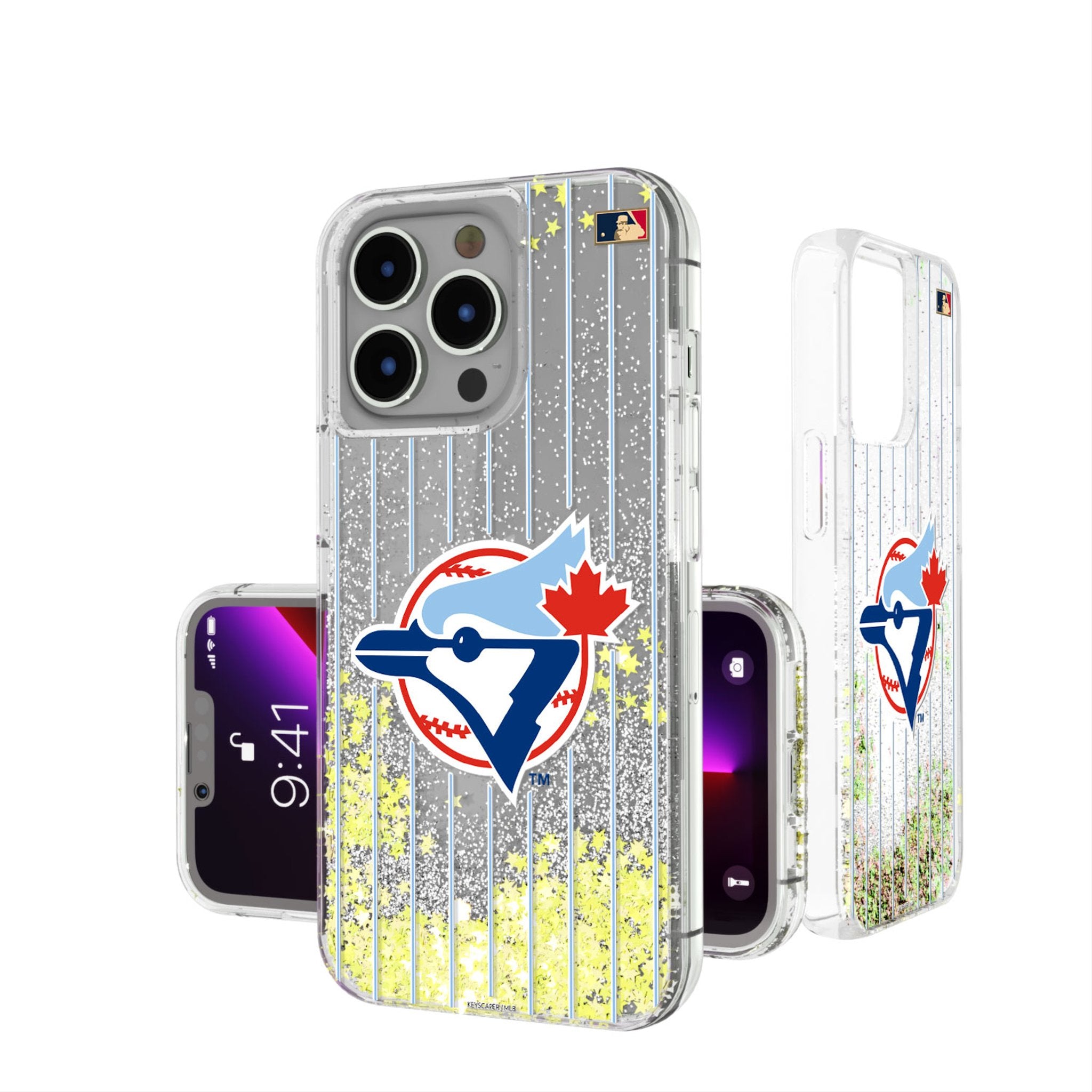 Toronto Blue Jays 1977-1988 - Cooperstown Collection Pinstripe Glitter Phone Case 1
