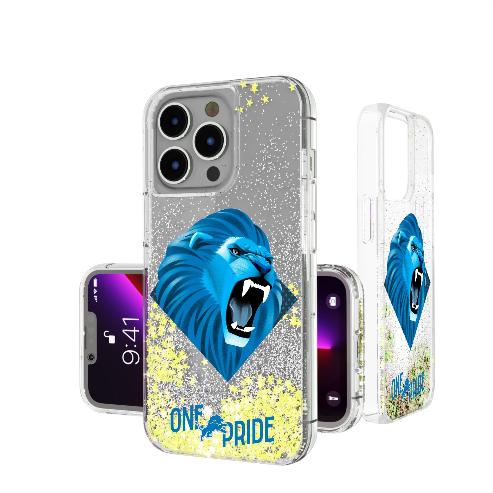 Detroit Lions 2024 Illustrated Limited Edition Glitter Phone Case 1